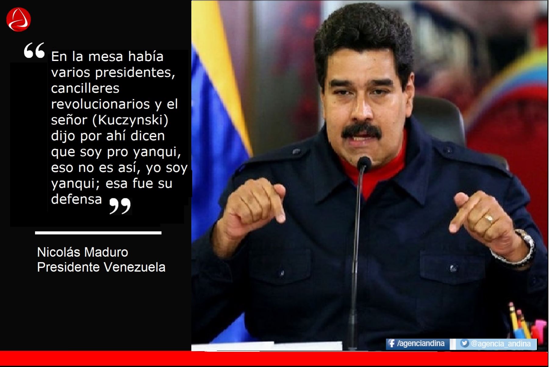 Las frases del presidente Nicolás Maduro contra los mandatarios peruanos.