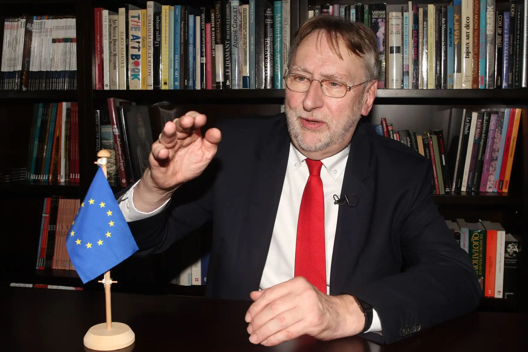 Presidente del Comité de Comercio Internacional del Parlamento Europeo, Bernd Lange.  ANDINA/Héctor Vinces