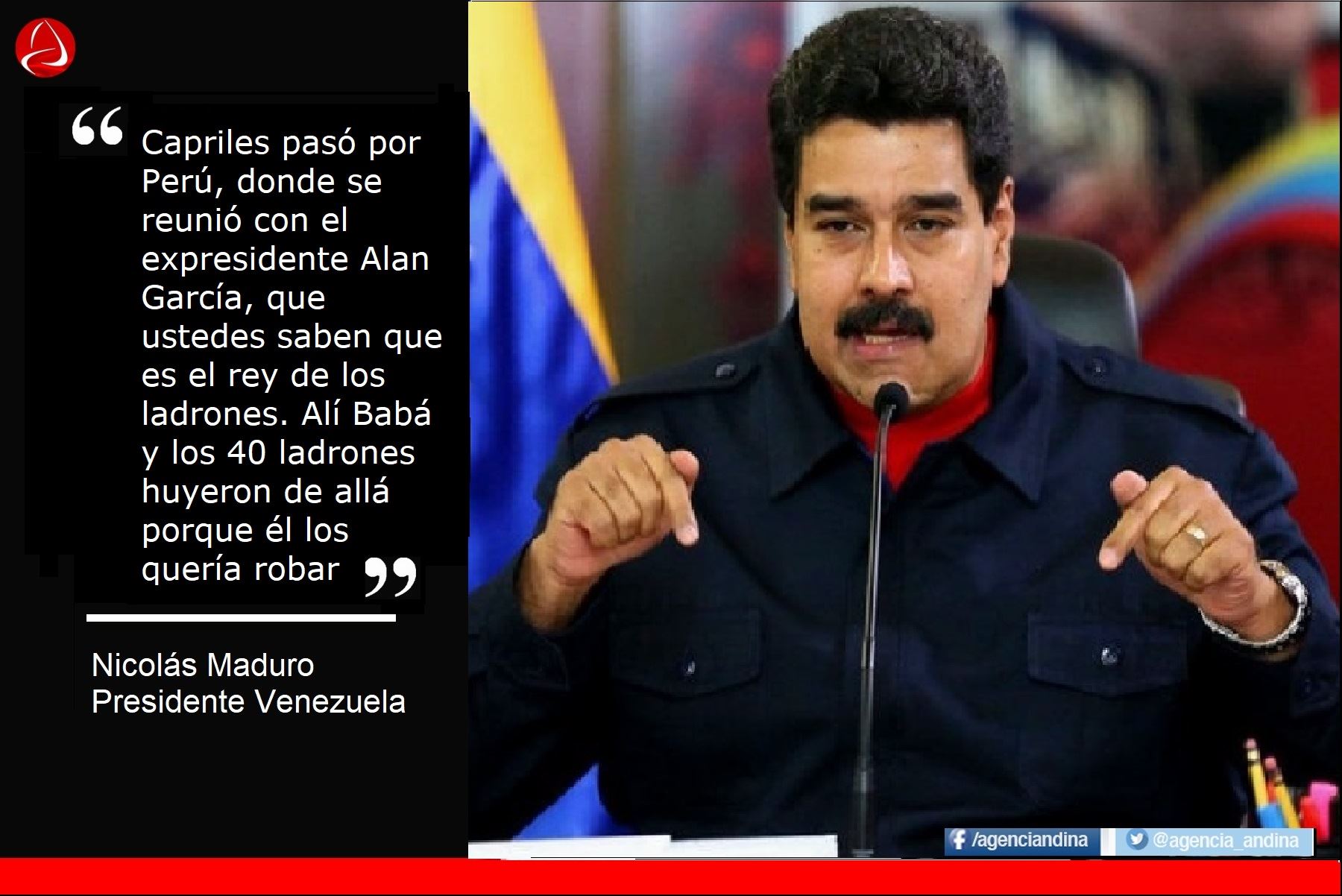 Las frases del presidente Nicolás Maduro contra los mandatarios peruanos.