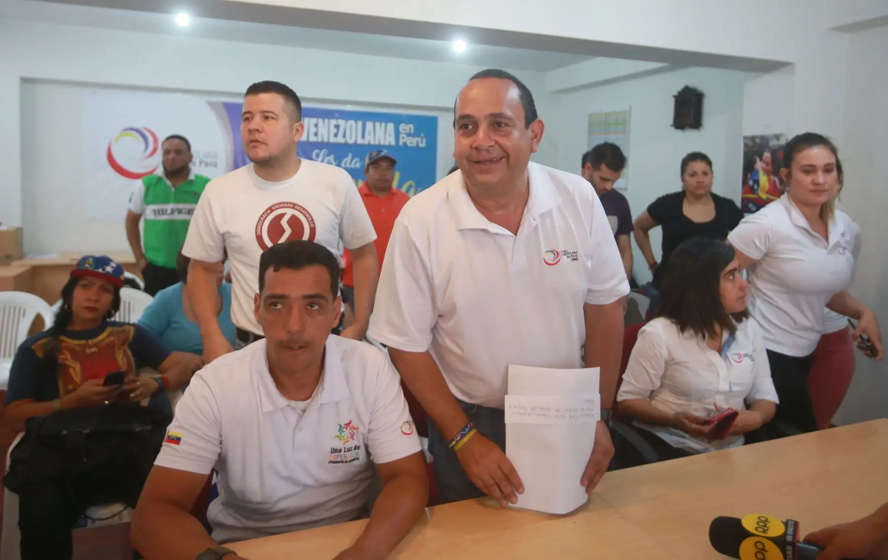 LIMA- PERÚ FEBRERO 17. La Unión Venezolana en Perú, que agrupa a ciudadanos de Venezuela radicados en el país. Foto: ANDINA/Jhony Laurente.