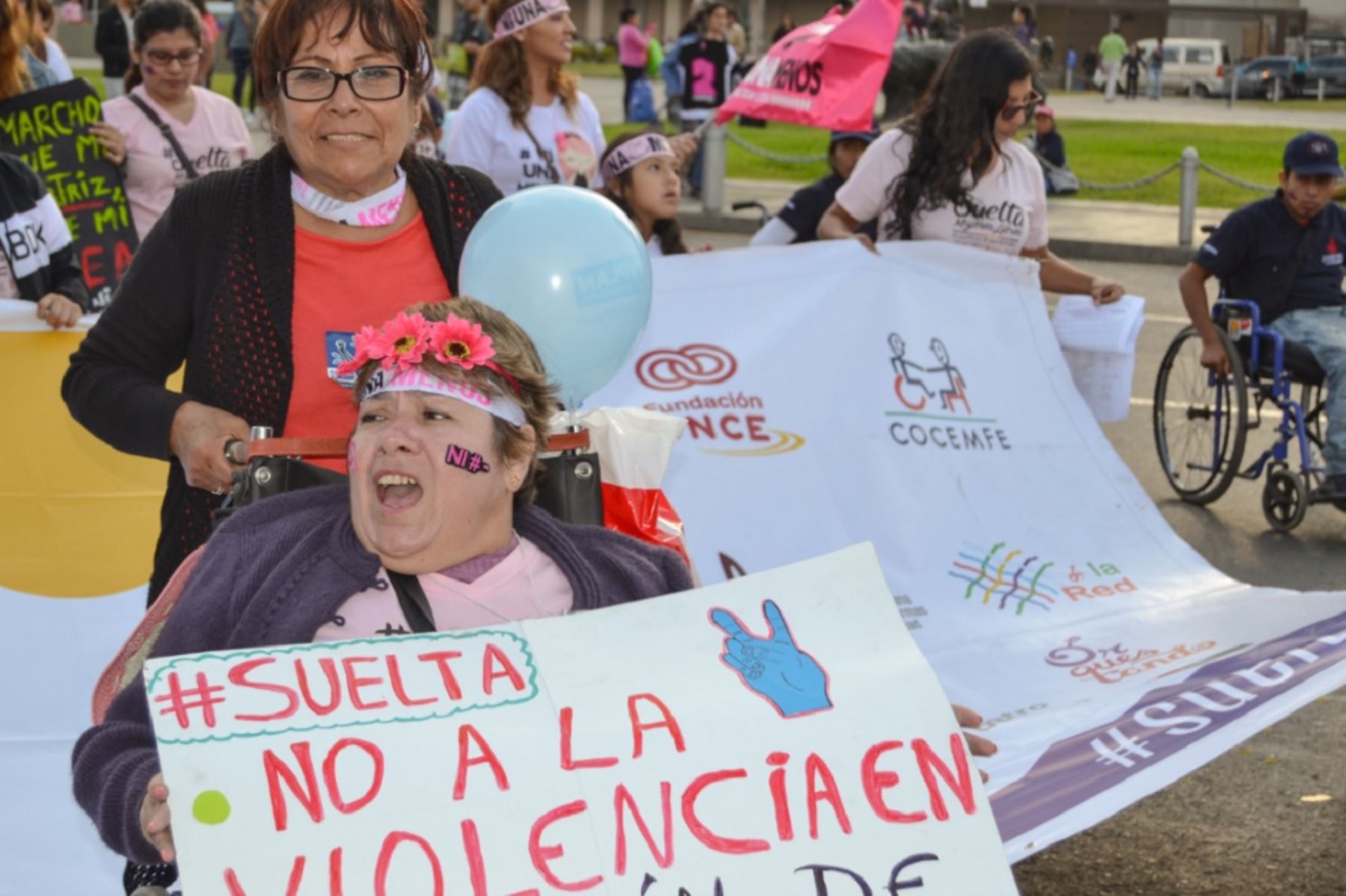 Colectivo Mujeres con Discapacidad rechazan absolución de agresor de Arlette Contreras. Foto: Andina/difusión