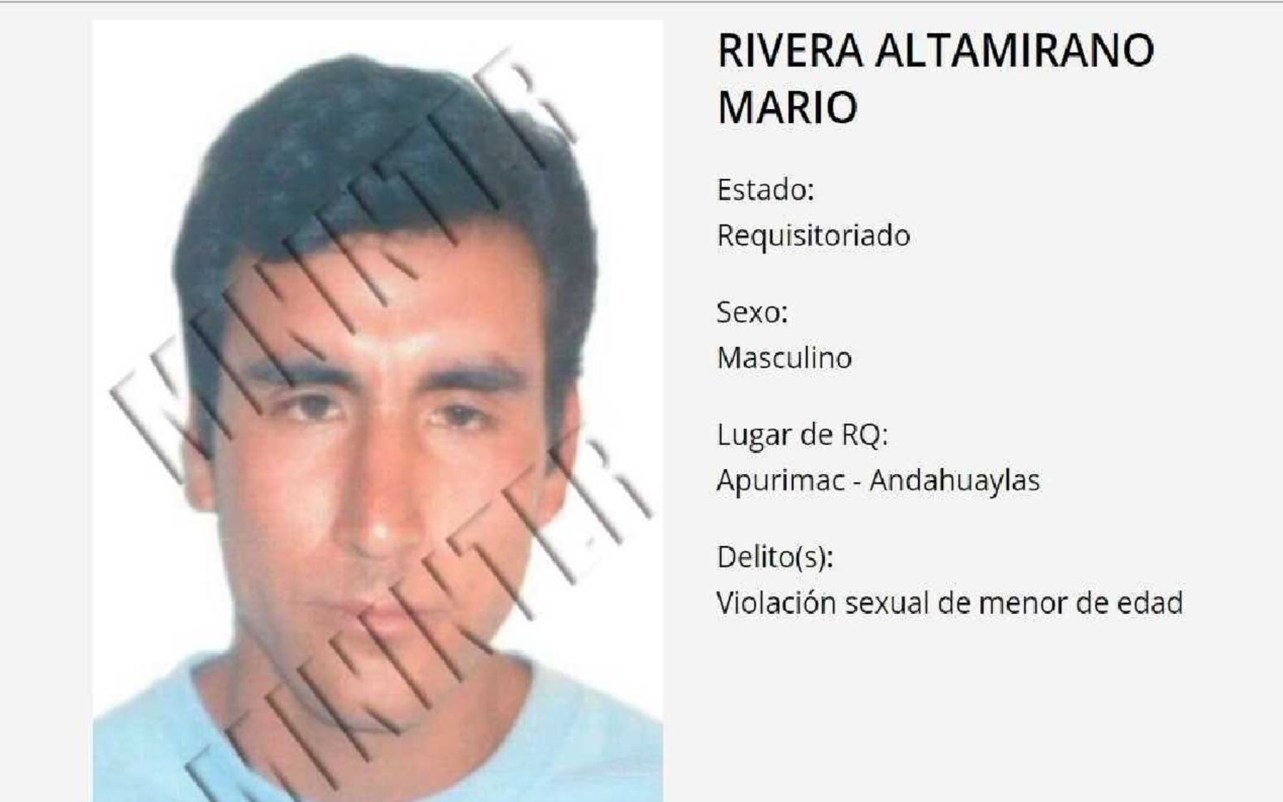 Sujeto acusado de violación fue identificado como Mario Rivera Altamirano (33),