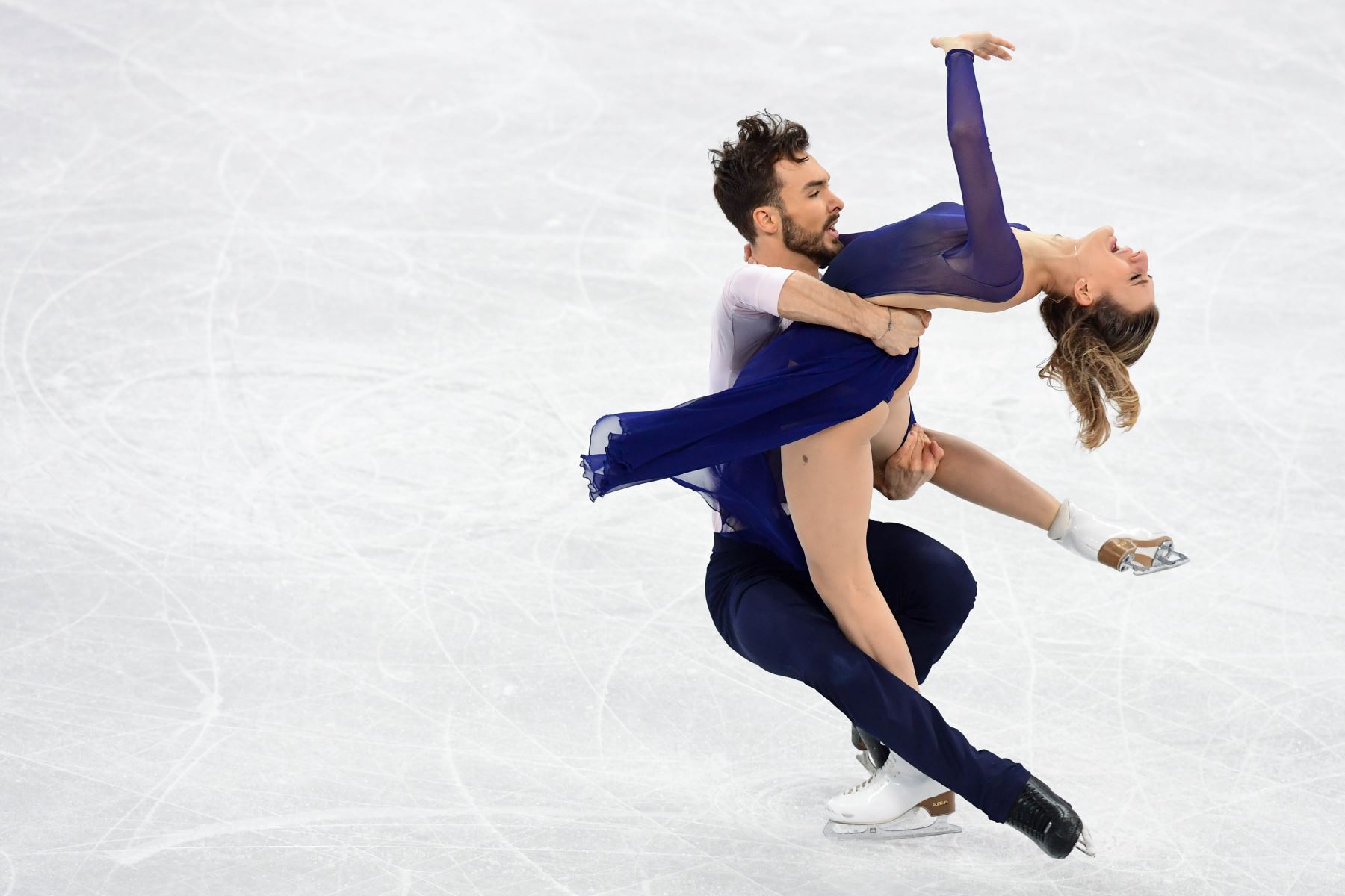 Competencia de patinaje artístico durante los Juegos Olímpicos de Invierno Pyeongchang 2018. Foto: AFP