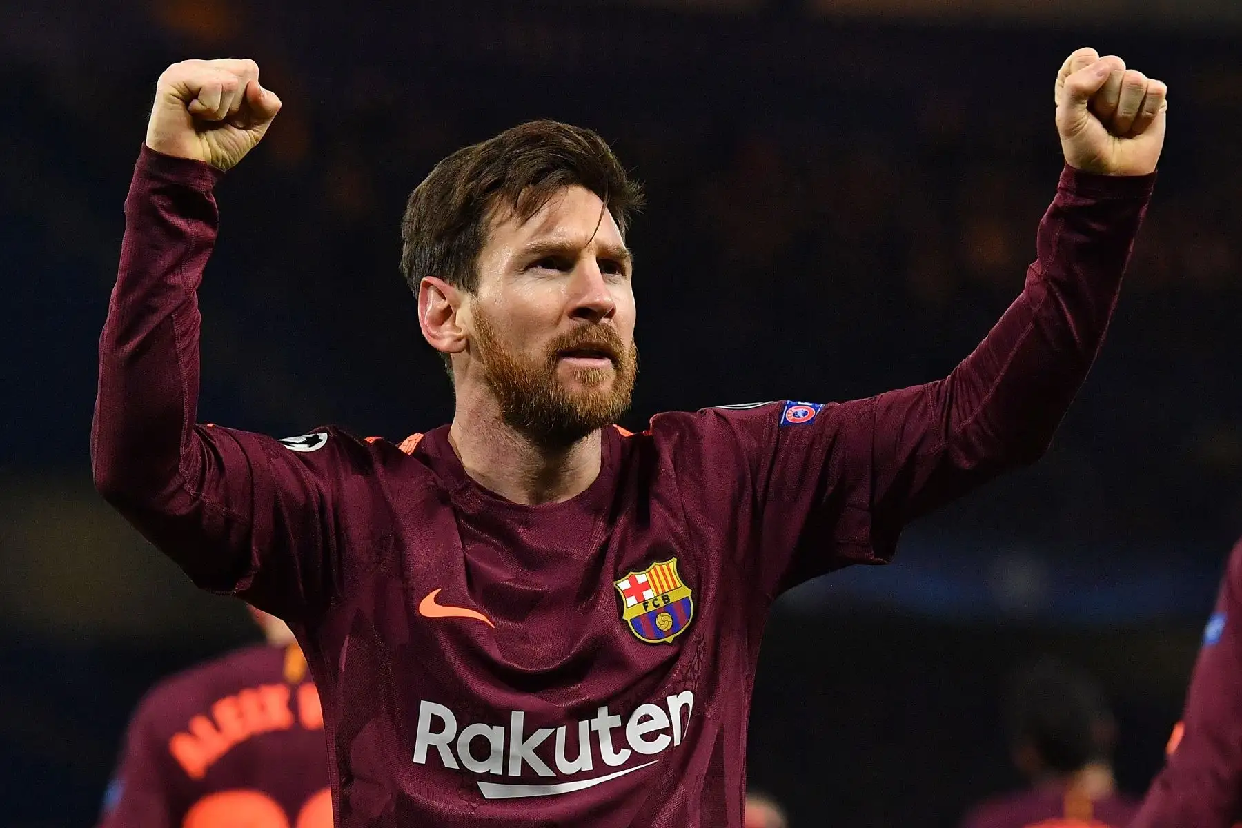 Lionel Messi luego de anotar al Chelsea. Foto: AFP.