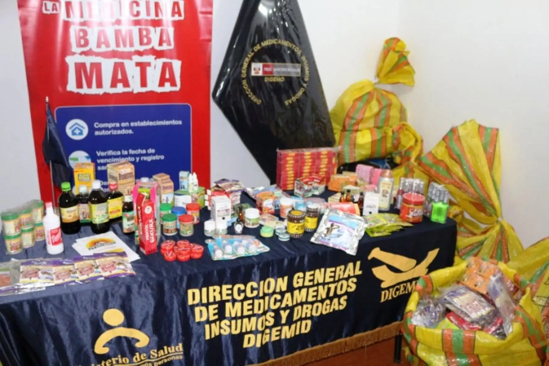 Digemid presentó productos naturales de origen ilegal incautados. Foto: ANDINA/Difusión.