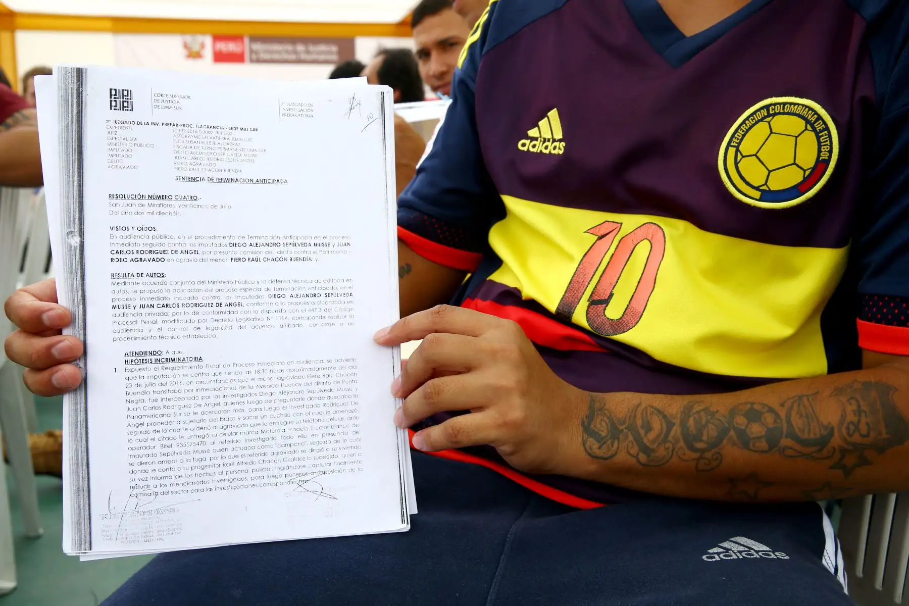 Interno colombiano   del penal Ancón II,espera para recibir  asistencia legal gracias a campaña del INPE.  Foto: ANDINA/Melina Mejía
