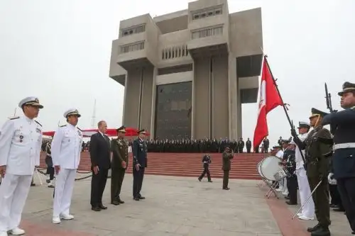 El ministro de Defensa, Jorge Kisic, presidió hoy la ceremonia de conmemoración del vigésimo tercer aniversario de las operaciones militares del Alto Cenepa.