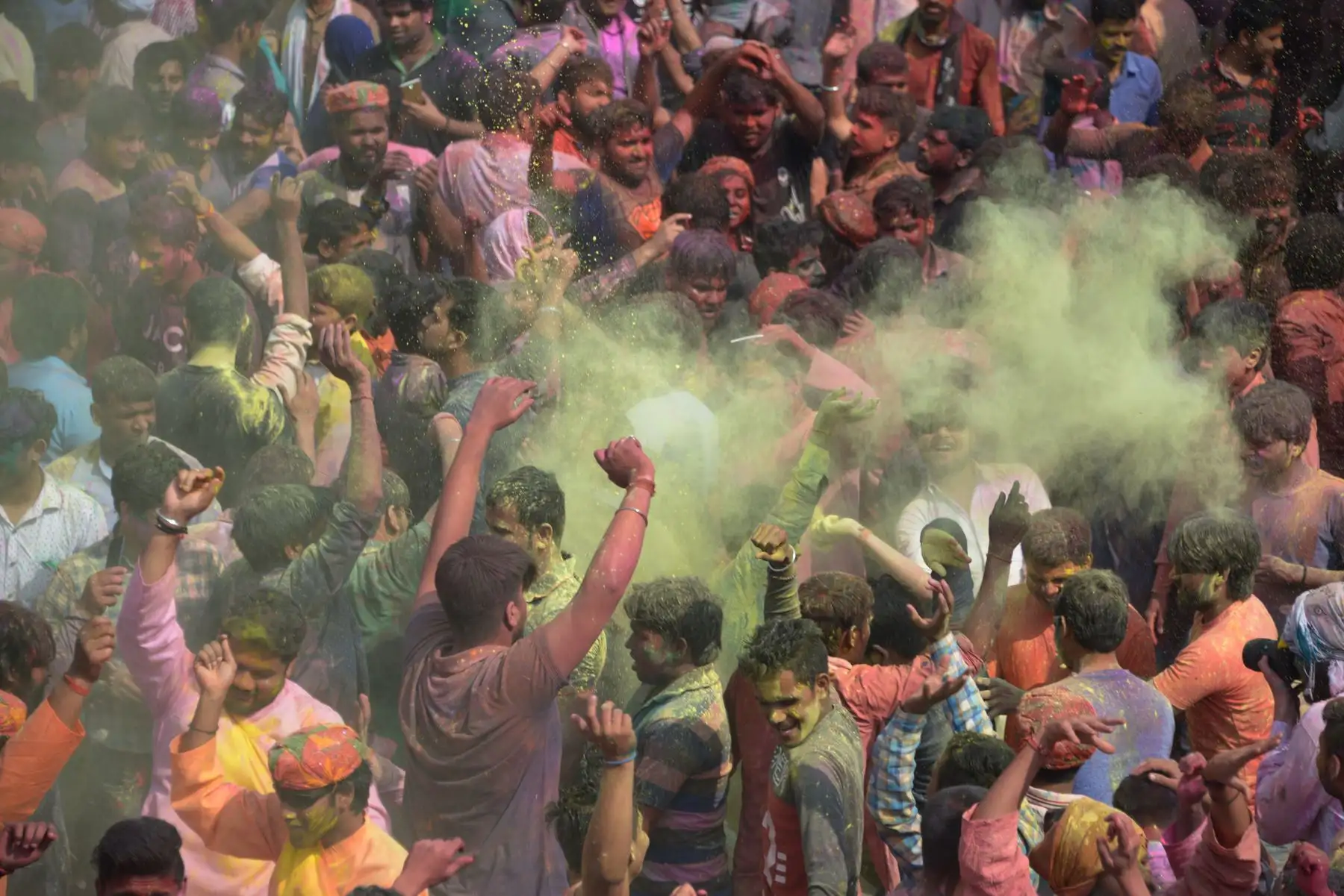 El festival de colores Holi se observa en la India al final de la temporada de invierno en la última luna llena de el mes lunar. Foto: AFP