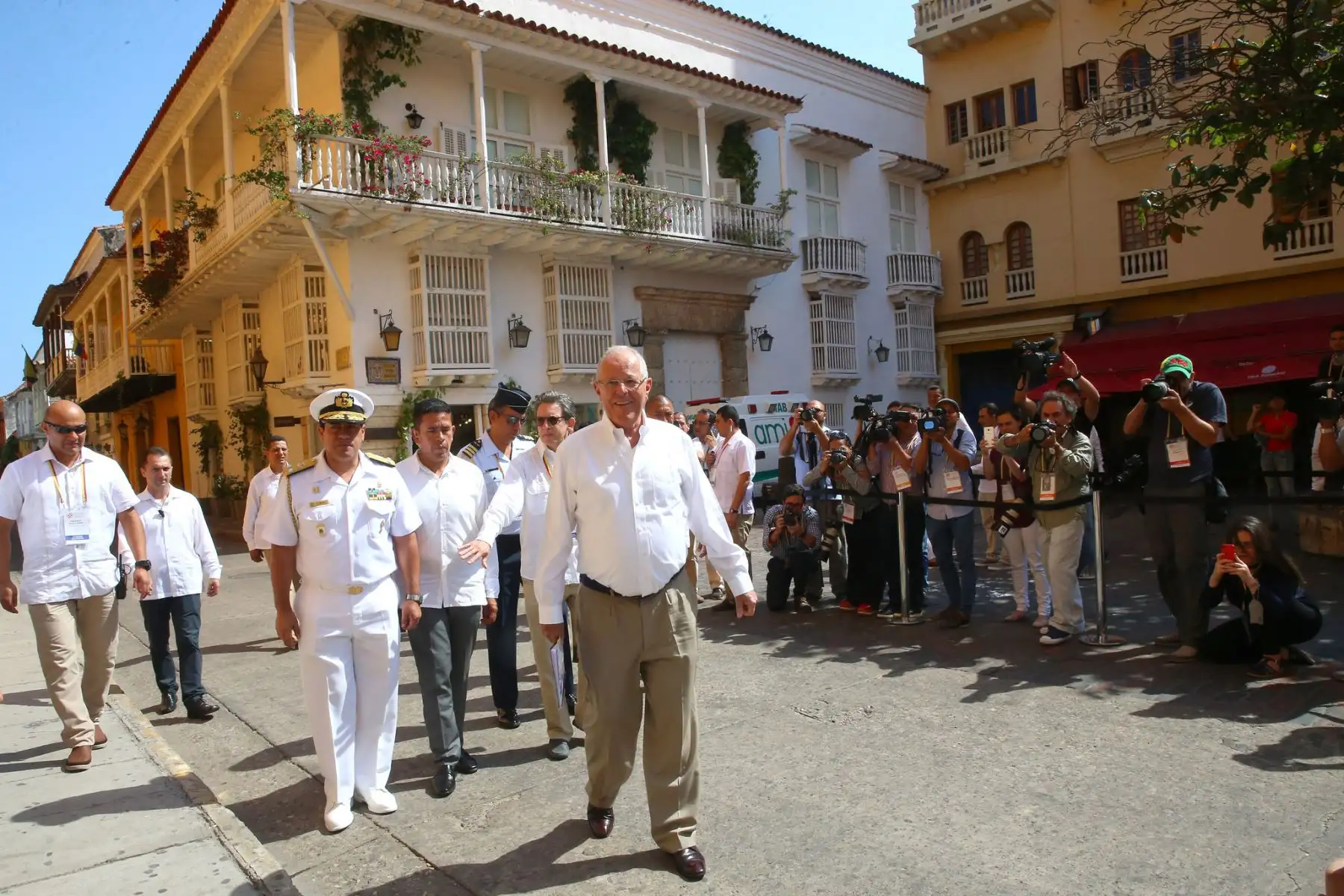 Jefe de Estado llega a la sede del IV Gabinete Binacional y sostiene reunión privada con mandatario Santos. Foto: ANDINA/ Prensa Presidencia