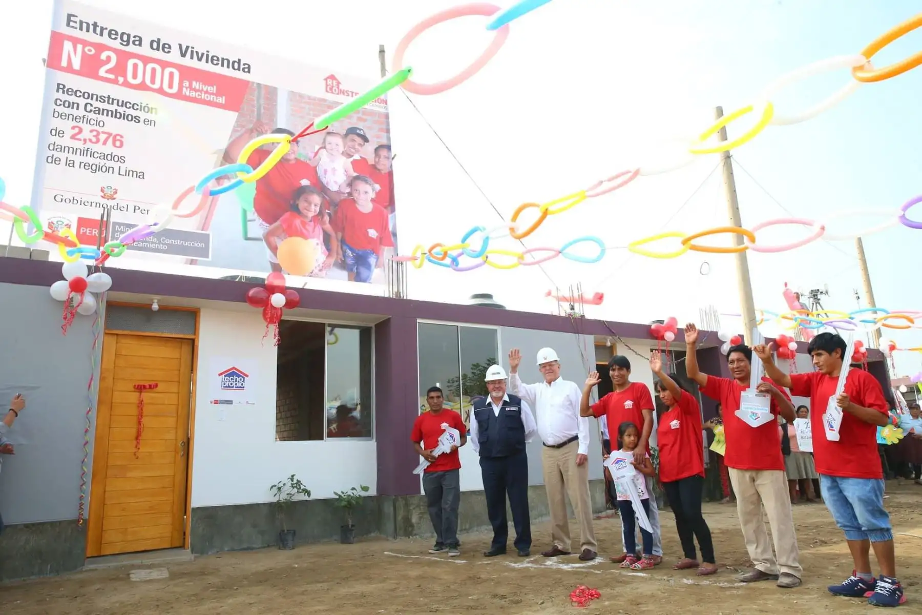 Presidente Kuczynski entrega la vivienda número 2,000 a escala nacional en Cajamarquilla (Lurigancho). Foto: ANDINA/ Prensa Presidencia
