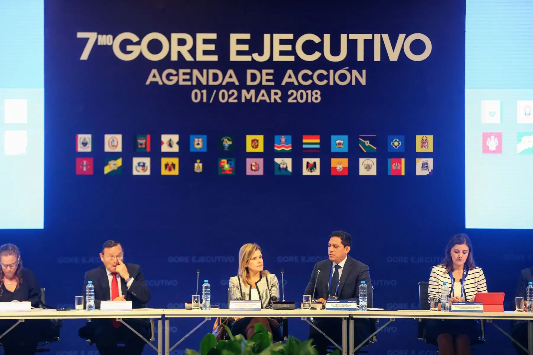 LIMA,PERÚ.FEBRERO 28. Presidenta del Consejo de Ministros, Mercedes Aráoz, encabeza la inauguración del 7mo Gore-Ejecutivo. Foto: Andina/Luis Iparraguirre