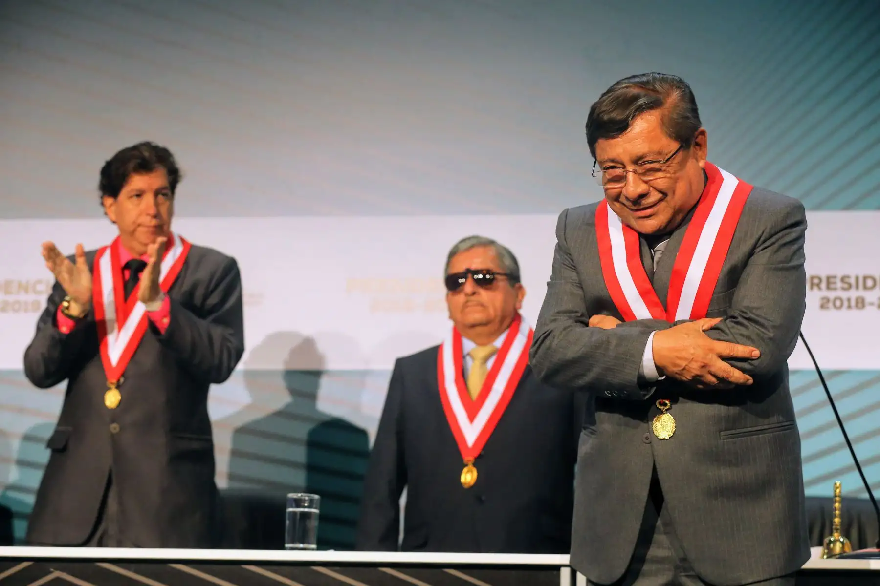 Juramentación del nuevo presidente del Consejo Nacional de la Magistratura, Orlando Velásquez. Foto:Andina/Luis Iparraguirre