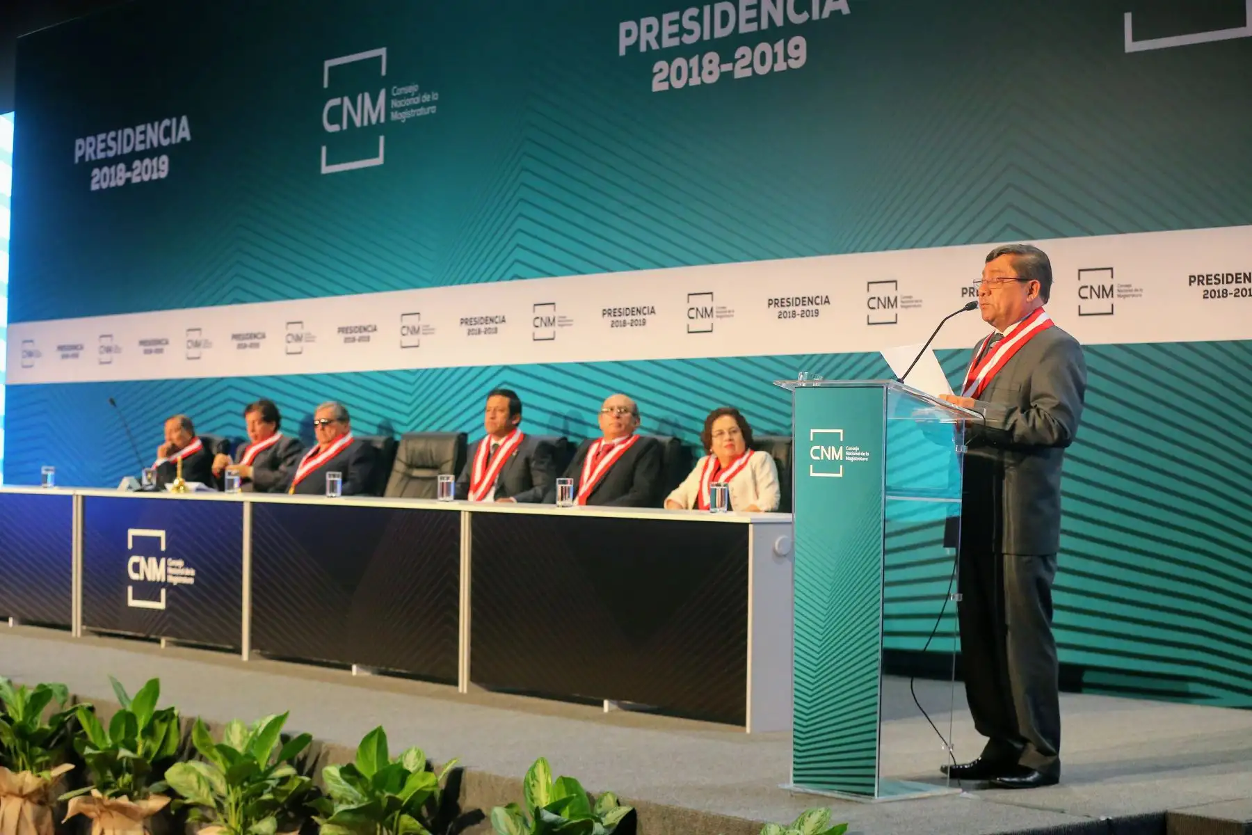 Juramentación del nuevo presidente del Consejo Nacional de la Magistratura, Orlando Velásquez. Foto:Andina/Luis Iparraguirre