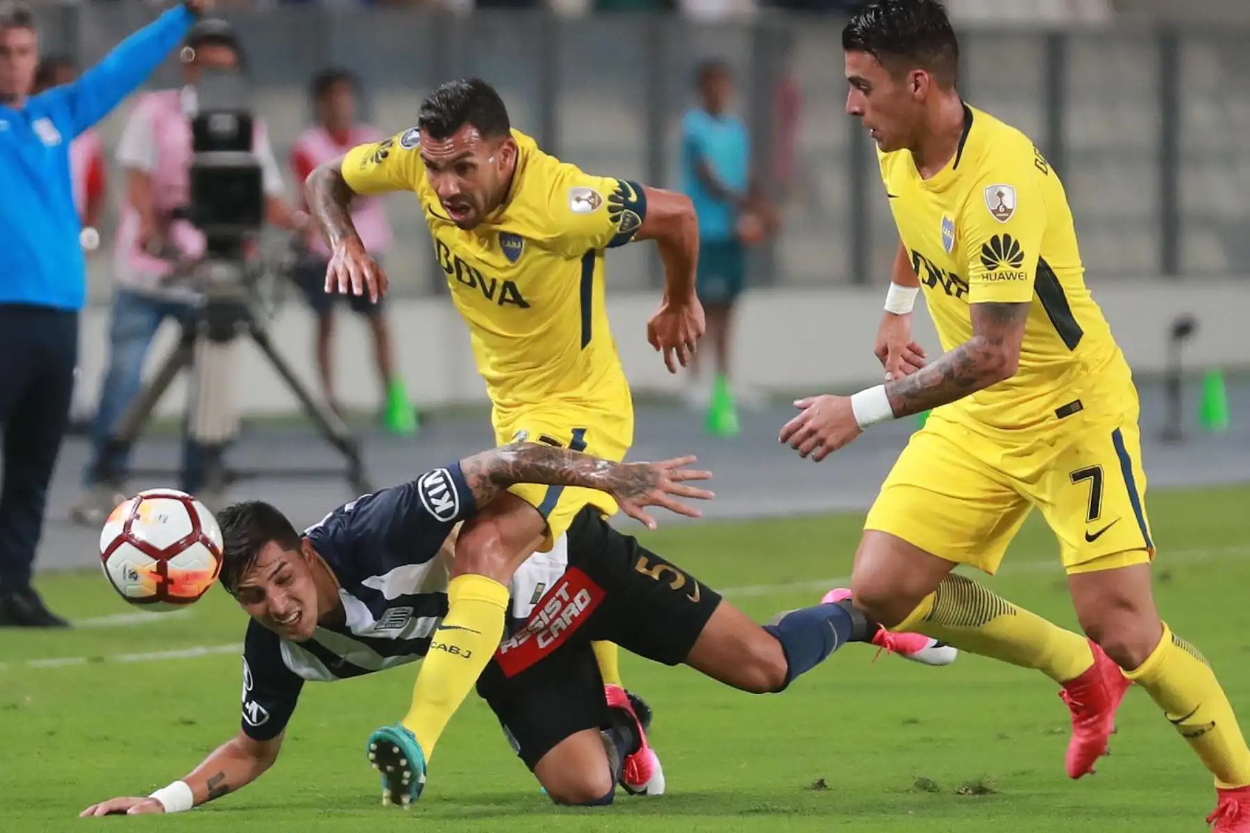 Alianza Lima enfrenta a Boca Juniors en el Estadio Nacional por la Copa Libertadores 2018. Foto: ANDINA/Carlos Lezama.