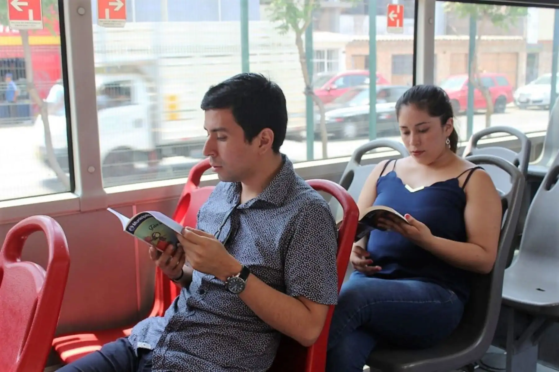 Bibliometro lanza préstamo de libros en la estación Matellini del Metropolitano. Foto: ANDINA/Difusión.