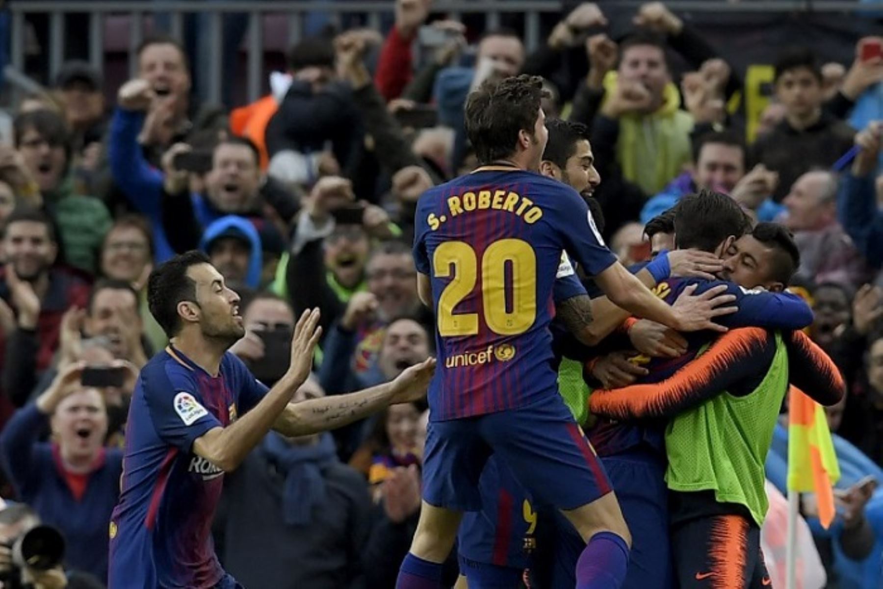 Messi pone a celebrar a todo Barcelona
