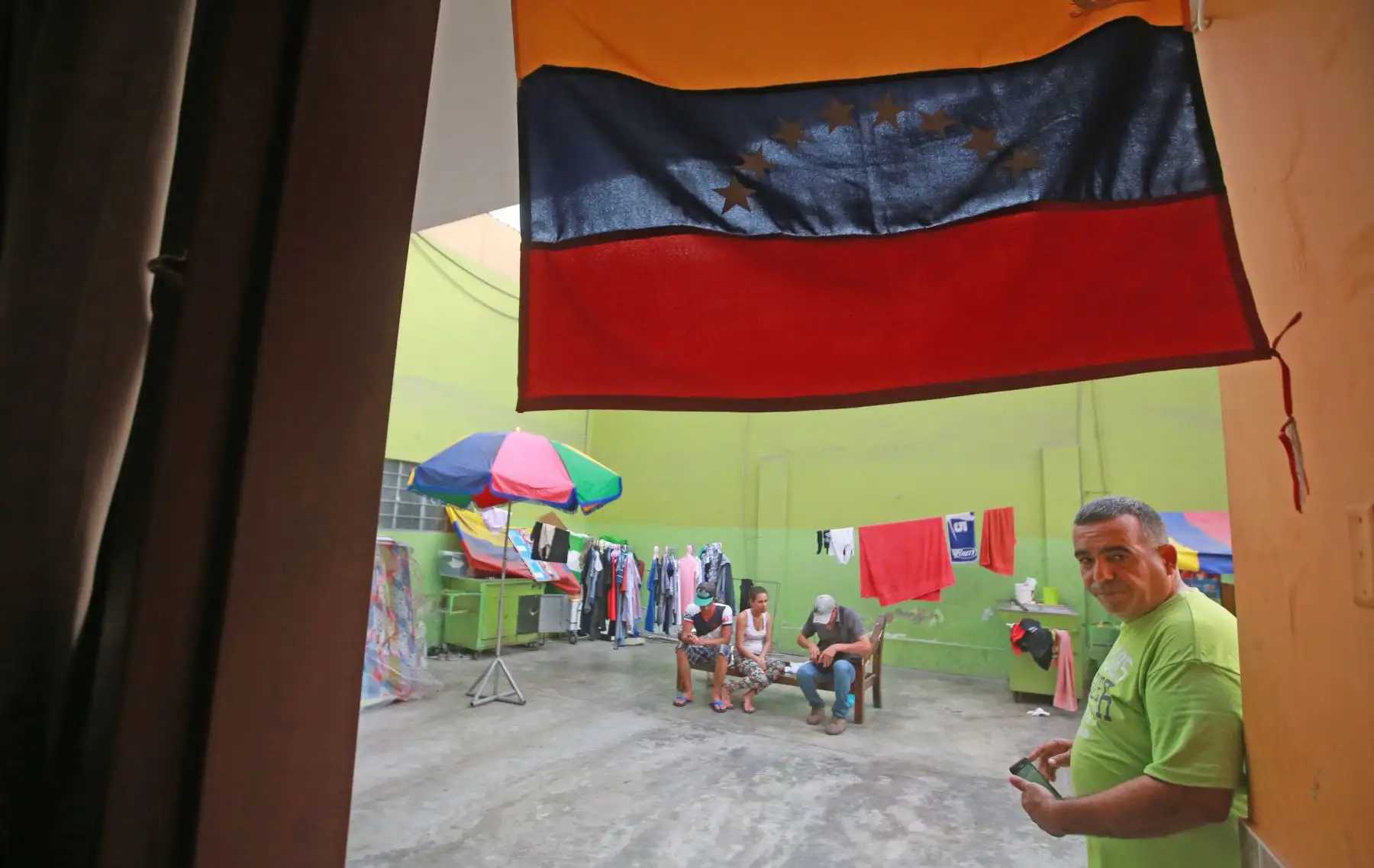 La bandera de su país siempre está presente en el lugar donde van. Foto:ANDINA/Jhony Laurente