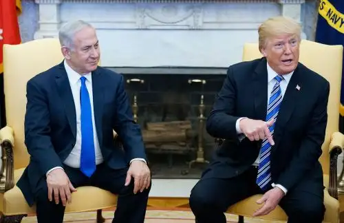 Reunión de Trump con Netanyahu. Foto: AFP