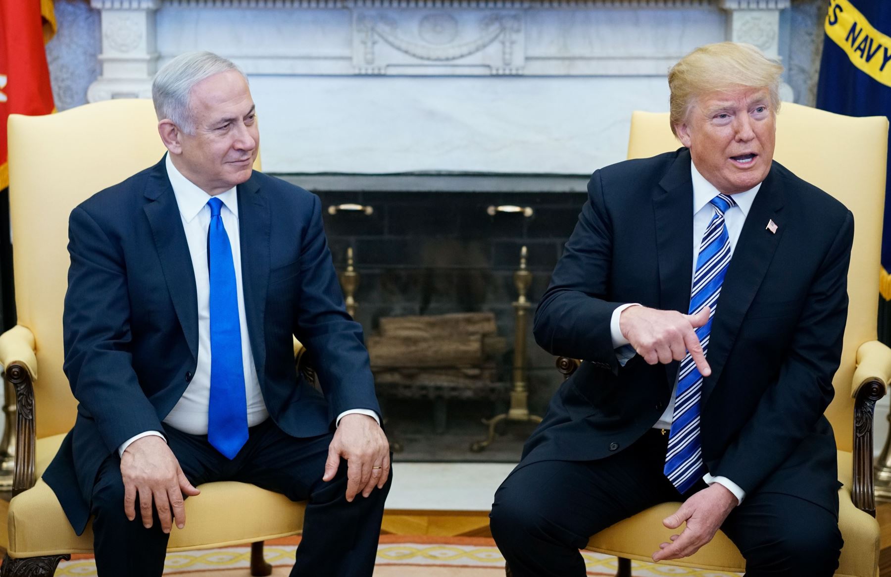 Reunión de Trump con Netanyahu. Foto: AFP
