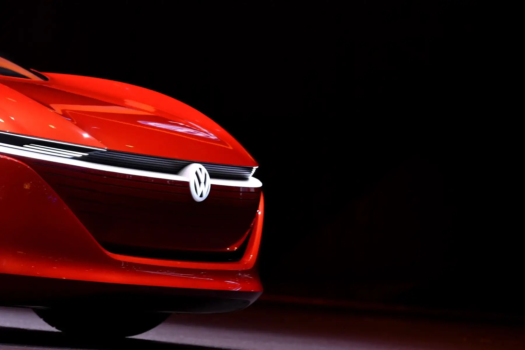 Nuevo Volkswagen I.D. Vizzio se exhibe como estreno mundial en el Salón Internacional del Automóvil de Ginebra. Foto: AFP