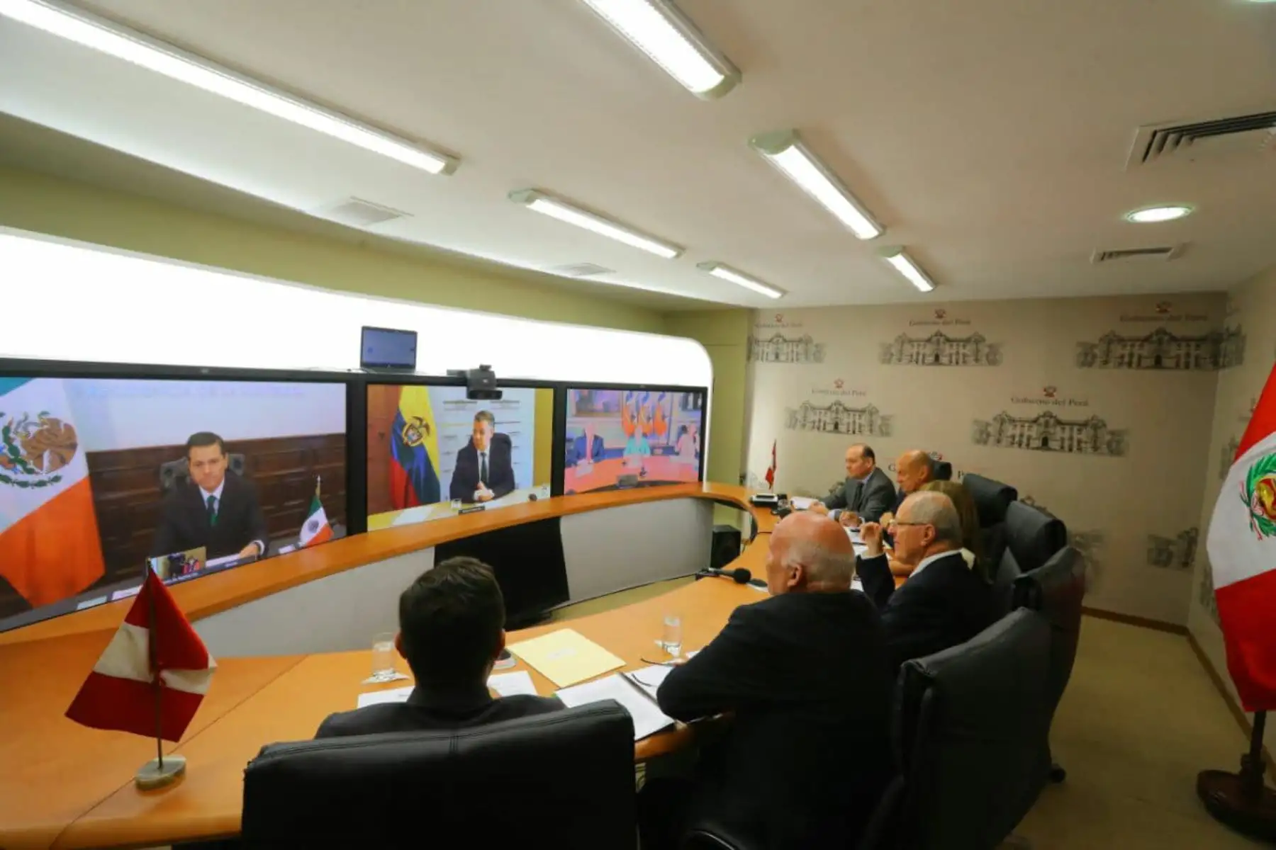 Presidente Kuczynski participó de cumbre virtual junto a sus homólogos de Chile, Colombia y México, de la Alianza del Pacífico, con una visión estratégica al 2030. Foto: ANDINA/Prensa Presidencia