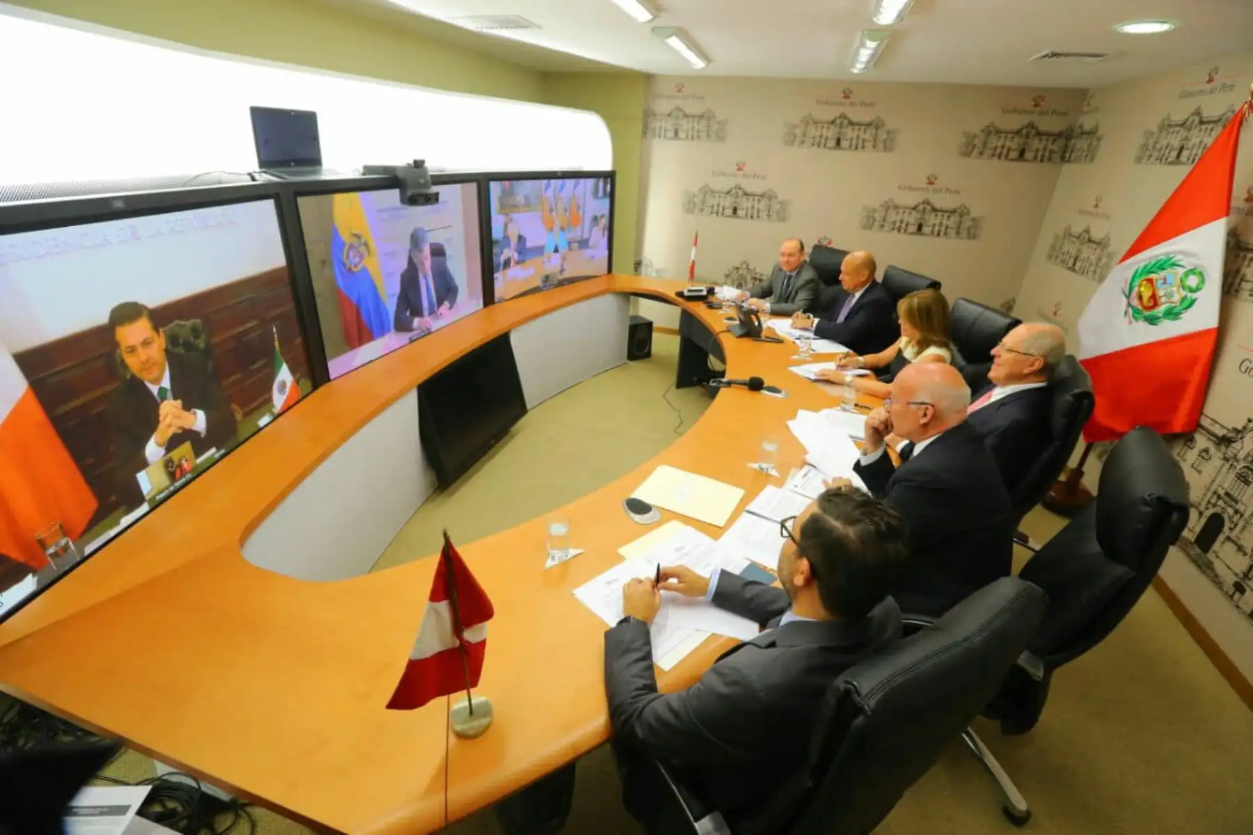 Presidente Kuczynski participó de cumbre virtual junto a sus homólogos de Chile, Colombia y México, de la Alianza del Pacífico, con una visión estratégica al 2030. Foto: ANDINA/Prensa Presidencia