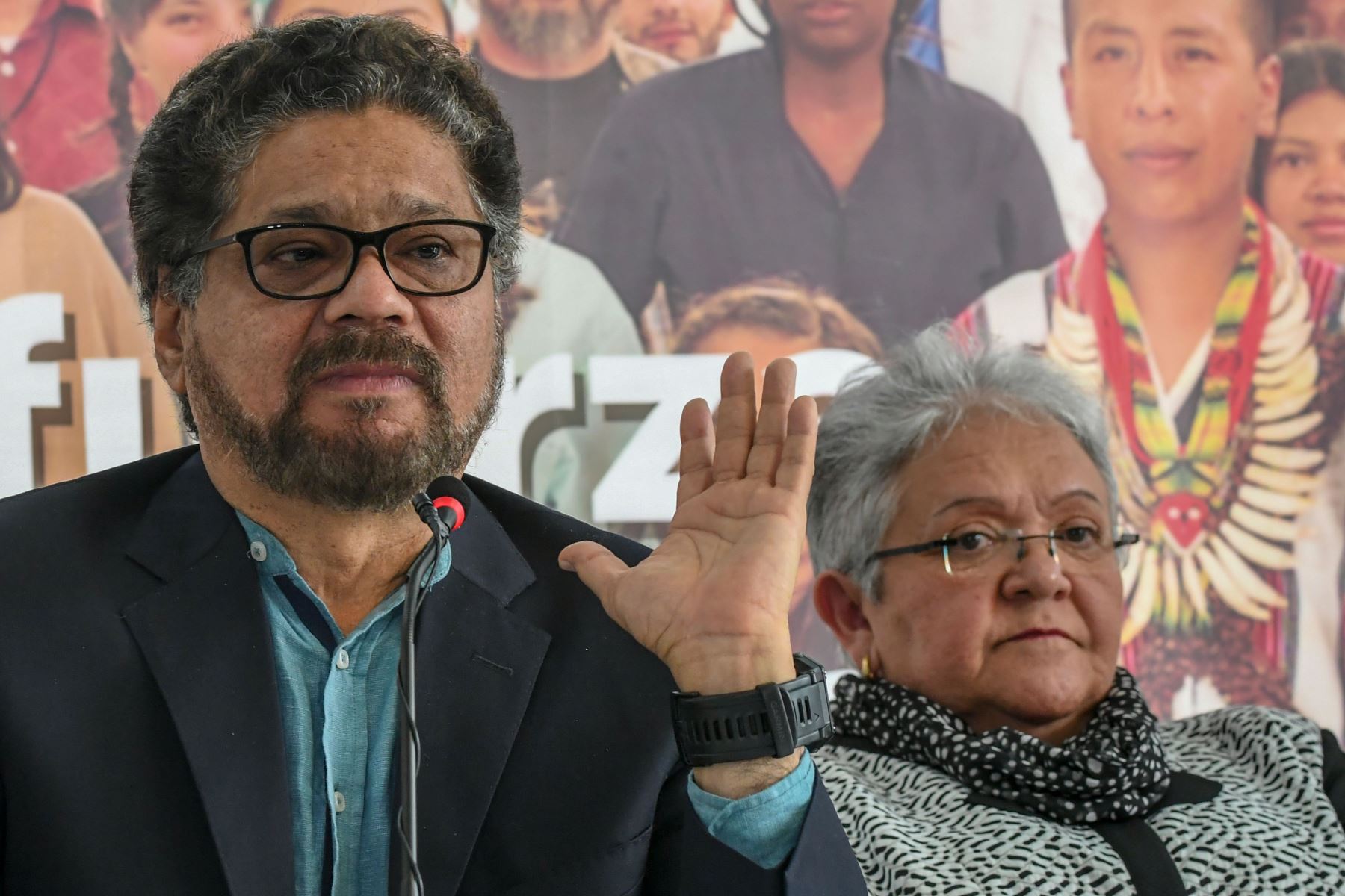 Iván Márquez e Imelda Daza, candidatos de las FARC. Foto:AFP