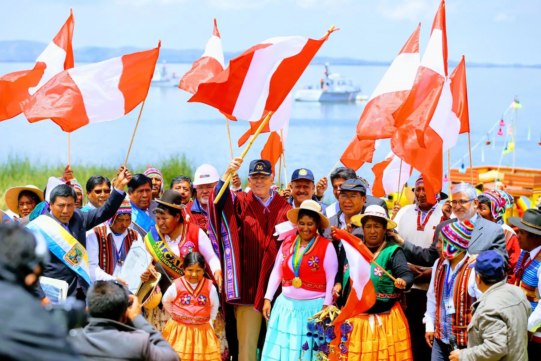 Presidente Kuczynski declara la viabilidad de la construcción de diez plantas de tratamiento de aguas residuales que descontaminarán el lago Titicaca y mejorarán la calidad de vida en la región Puno. Foto: ANDINA/Luis Iparraguirre.