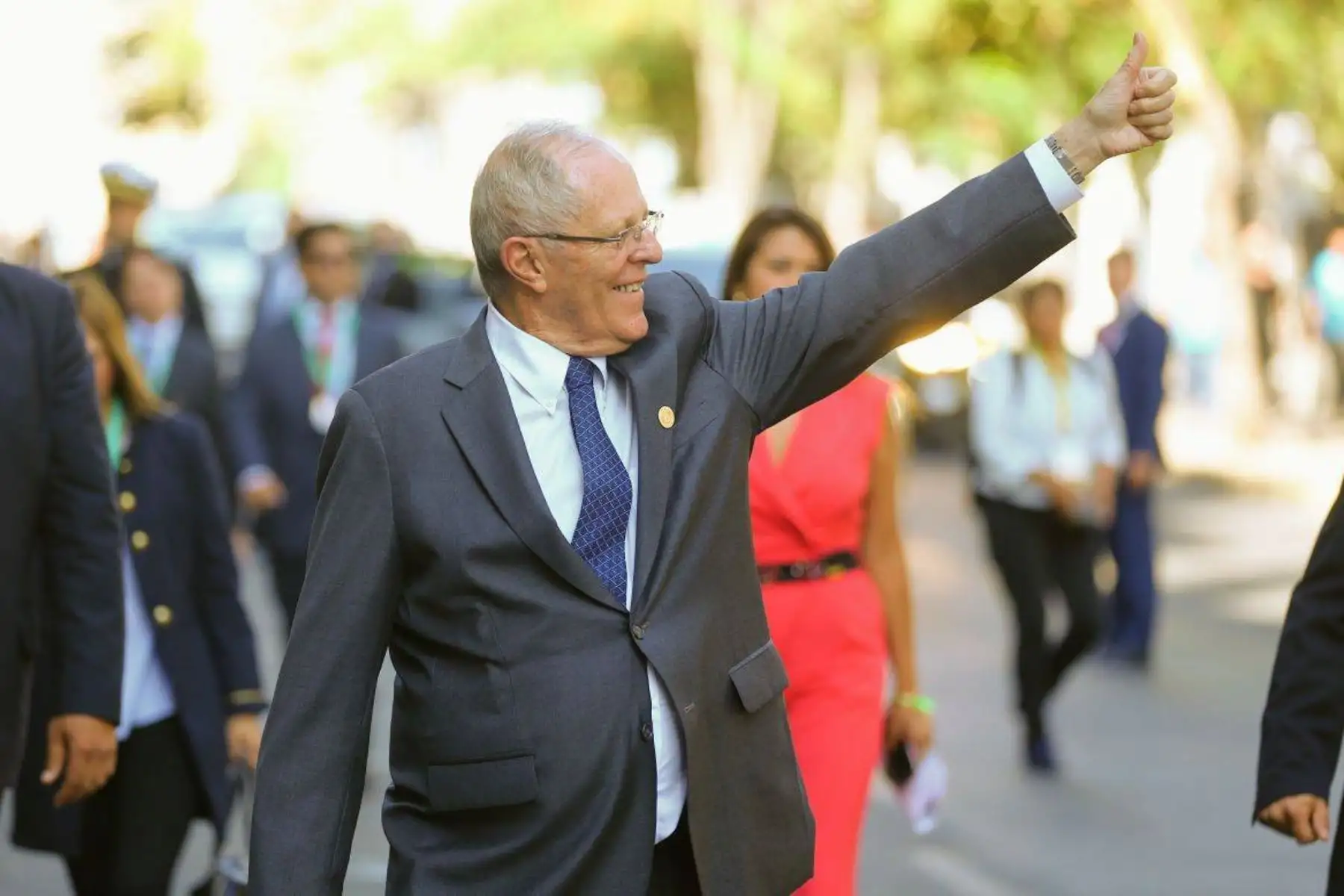 Presidente Pedro Pablo Kuczynski , llega a la  academia diplomática de chile para  reunión con presidente electo de Chile Sebastián Piñera. Foto: ANDINA/Prensa Presidencia