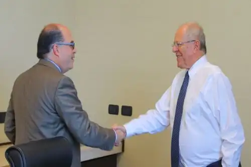 El jefe del Estado peruano, Pedro Pablo Kuczynski, dialogó con el expresidente de la Asamblea Nacional de Venezuela, Julio Borges,