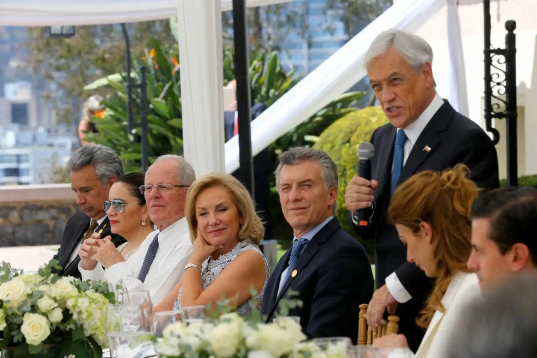 Presidente Pedro Pablo Kuczynski participa en almuerzo a jefes de Estado, ofrecido por el mandatario Sebastián Piñera, en Cerro Castillo, Villa del Mar.Foto:ANDINA/Prensa Presidencia