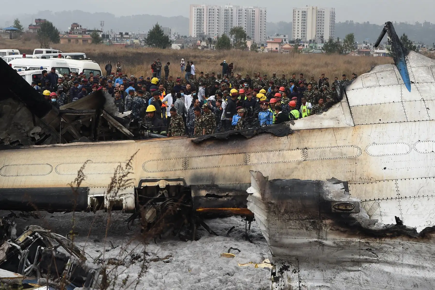 40 muertos y 23 heridos en avión que se estrelló en Nepal. Foto: AFP