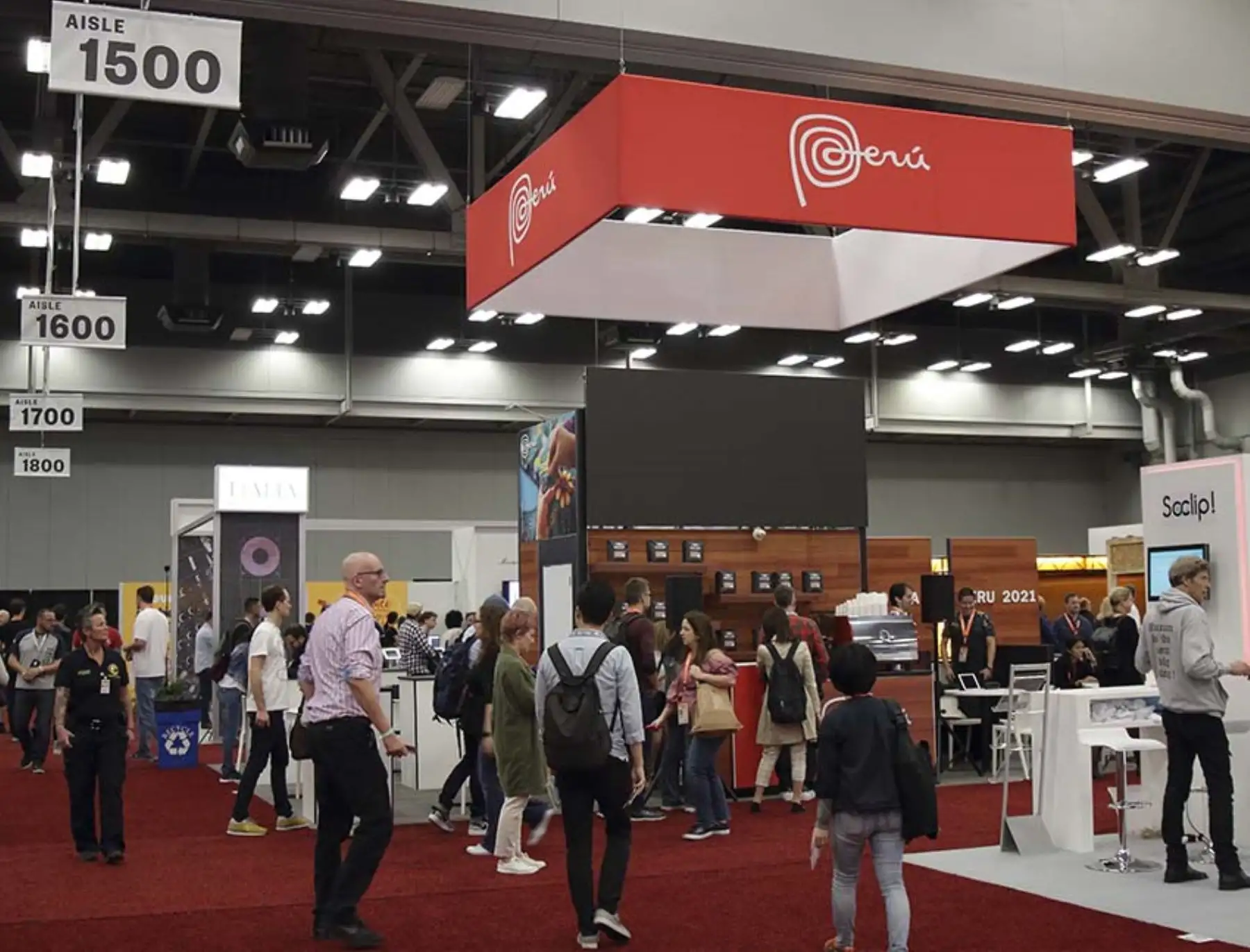 El stand de la Marca Perú en el festival SXSW presenta las innovaciones de 7 startups y 4 empresas peruanas vinculadas a la tecnología. Foto: Promperú