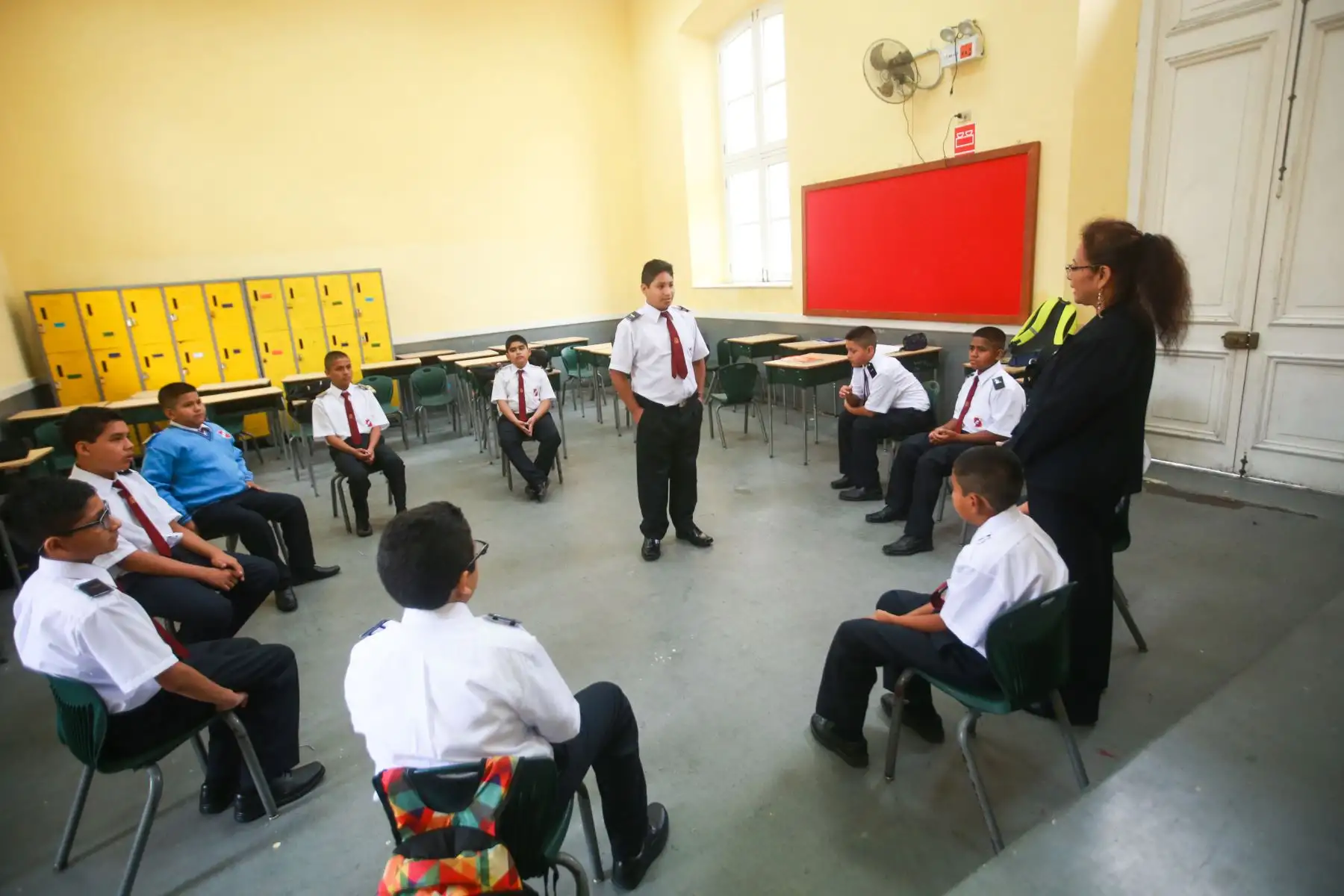 Inicio del año escolar 2018 en el colegio Guadalupe. Foto: ANDINA/Jhony Laurente