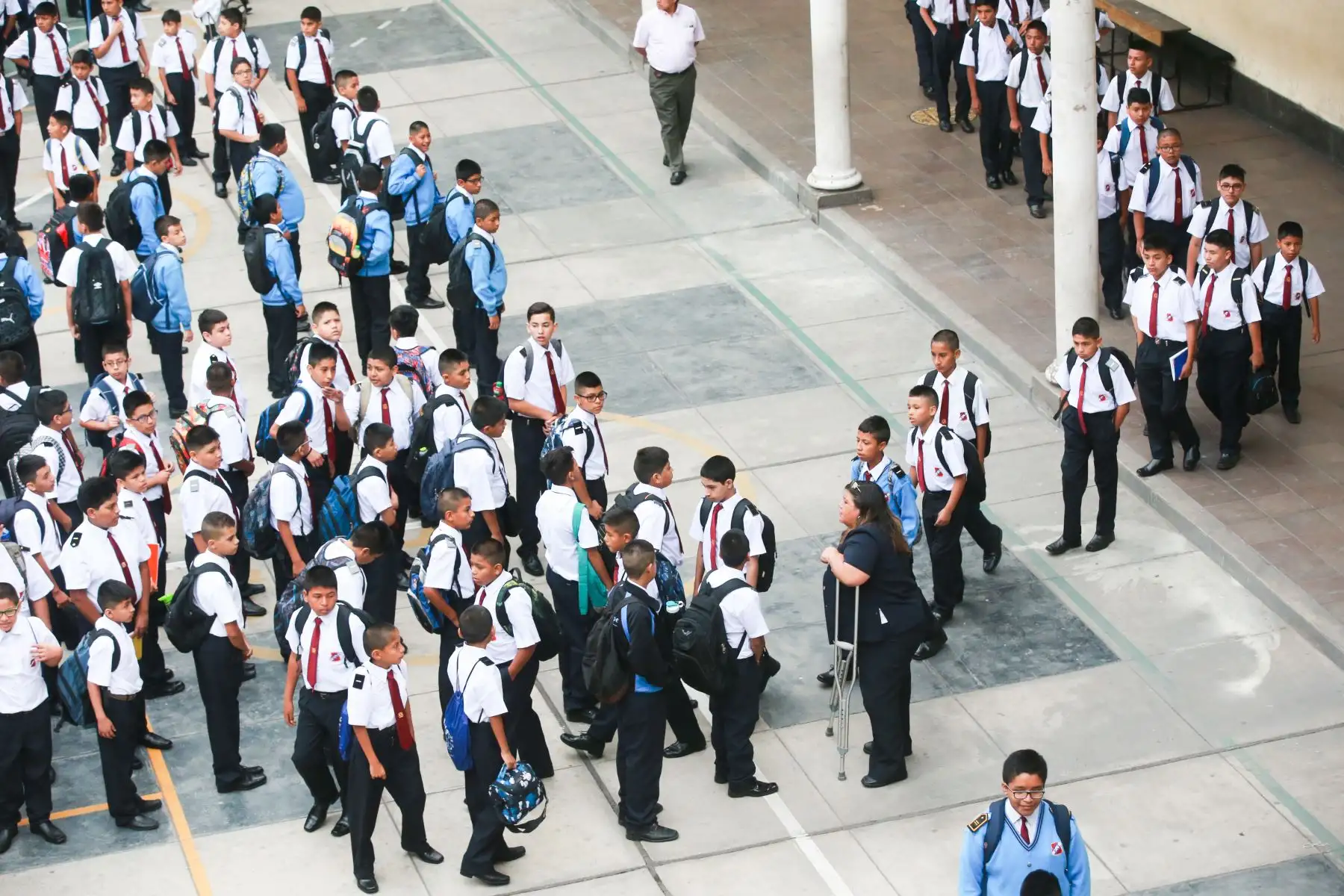 Inicio del año escolar 2018 en el colegio Guadalupe. Foto: ANDINA/Jhony Laurente