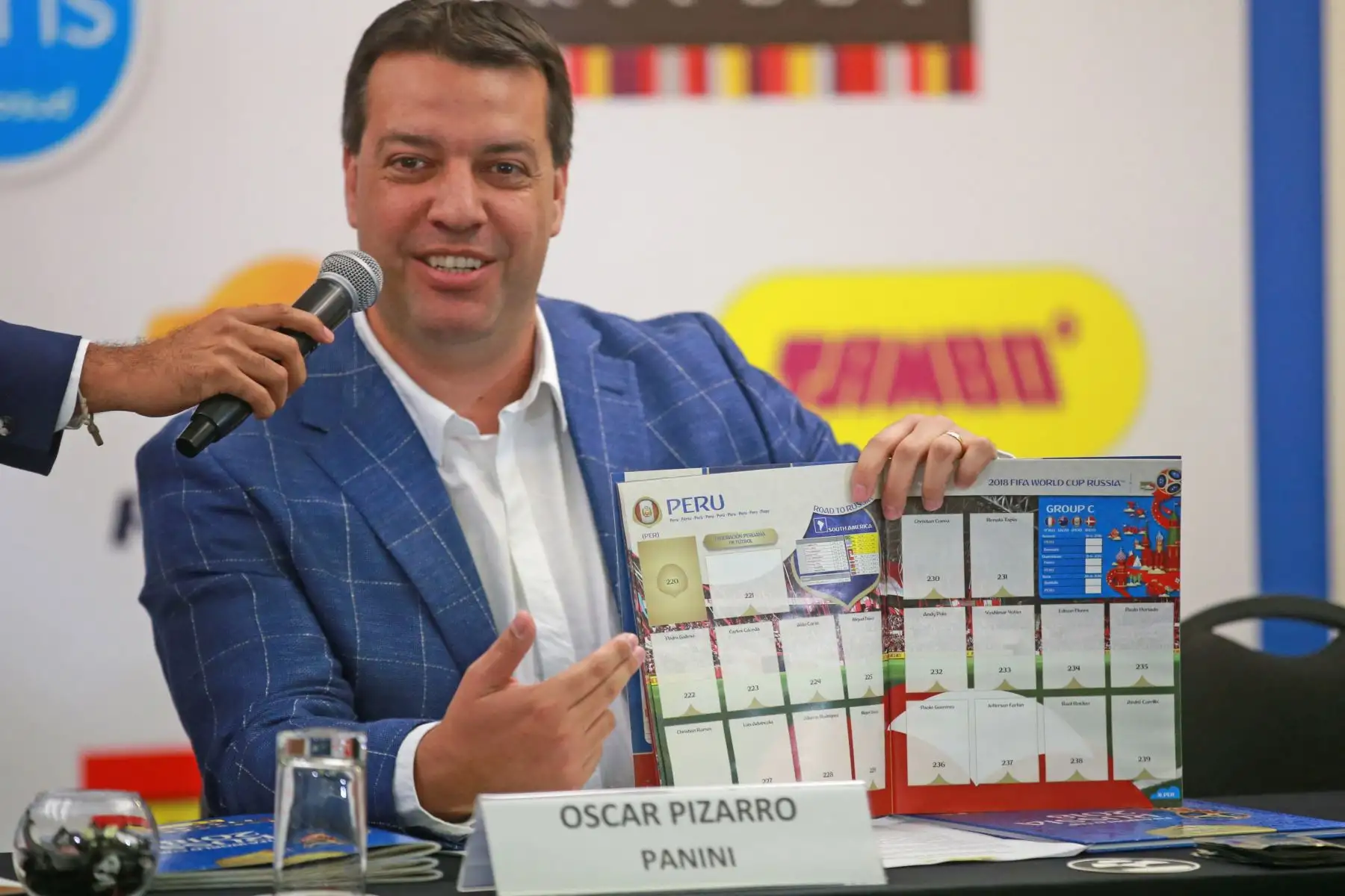 Presentación oficial del álbum Panini 2018 FIFA World Cup. Foto: ANDINA/Jhony Laurente