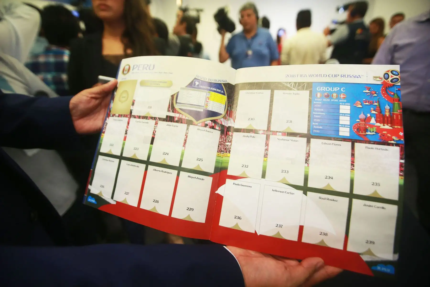Presentación oficial del álbum Panini 2018 FIFA World Cup. Foto: ANDINA/Jhony Laurente