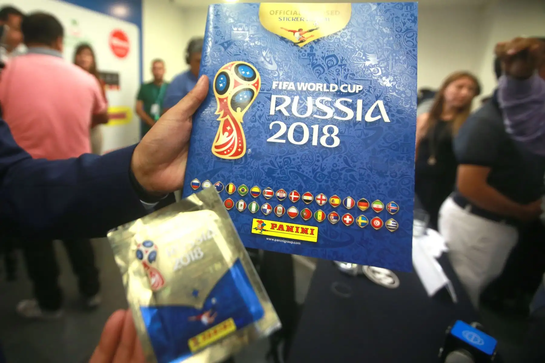 Presentación oficial del álbum Panini 2018 FIFA World Cup. Foto: ANDINA/Jhony Laurente