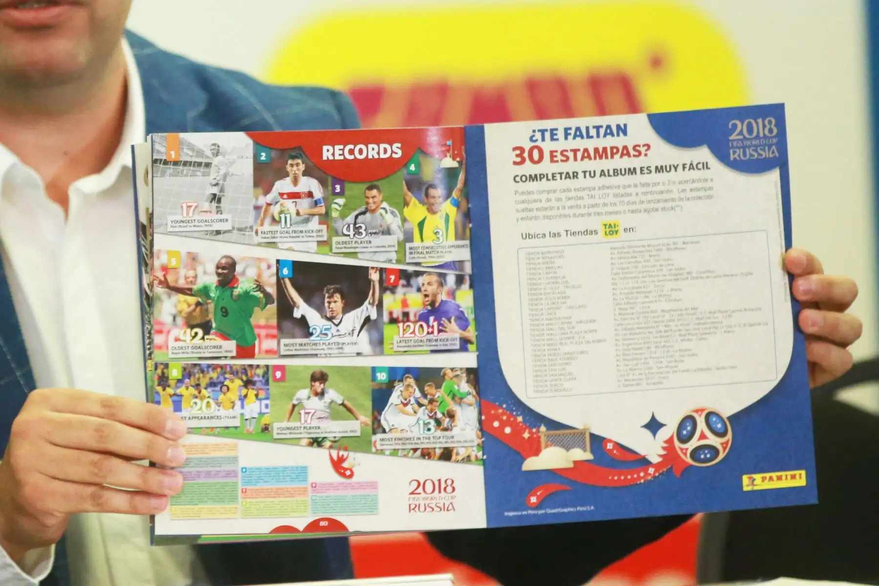 Presentación oficial del álbum Panini 2018 FIFA World Cup. Foto: ANDINA/Jhony Laurente