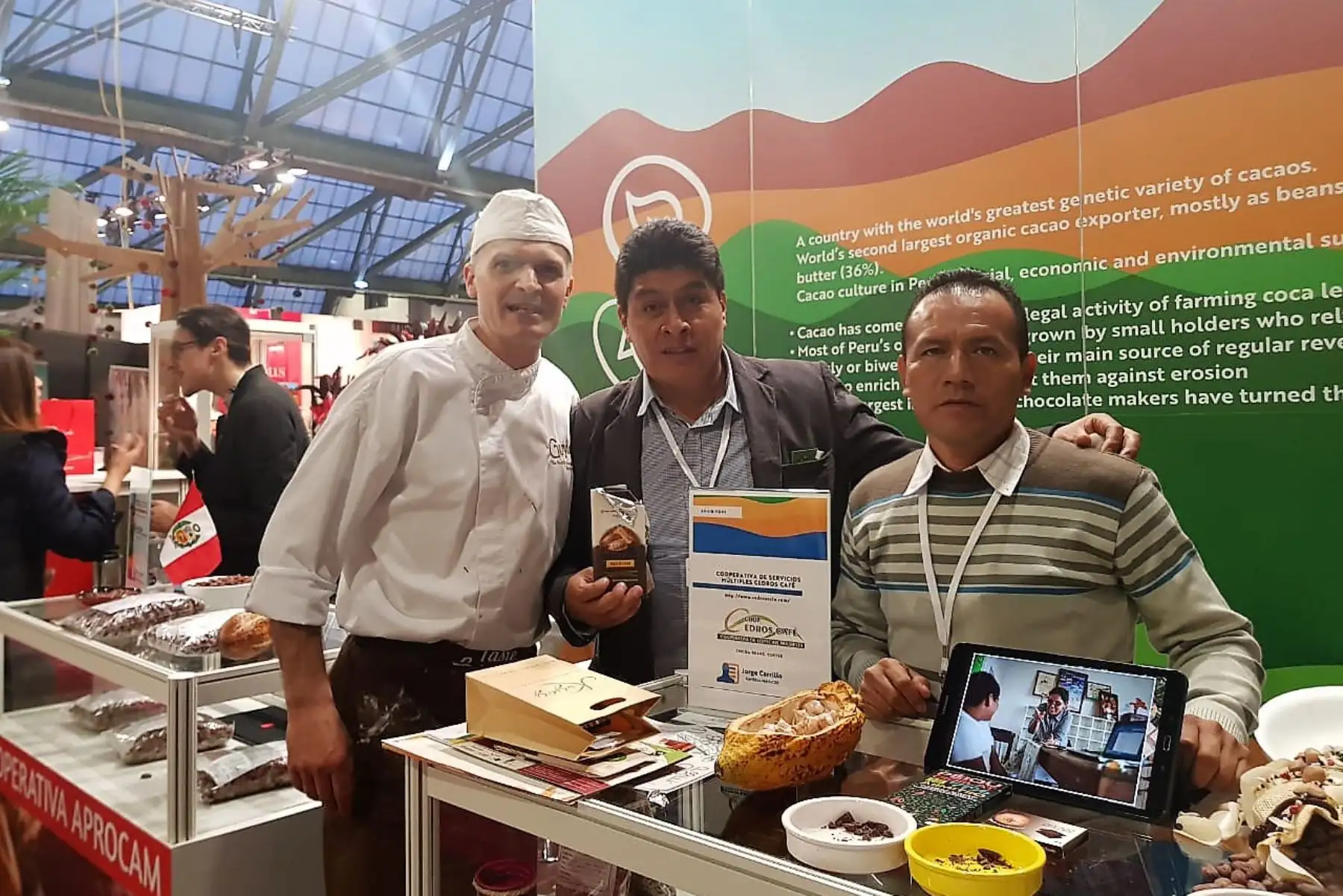 Productores de cacao de Huánuco destacan en Salón del Cacao de Bélgica. ANDINA/Difusión