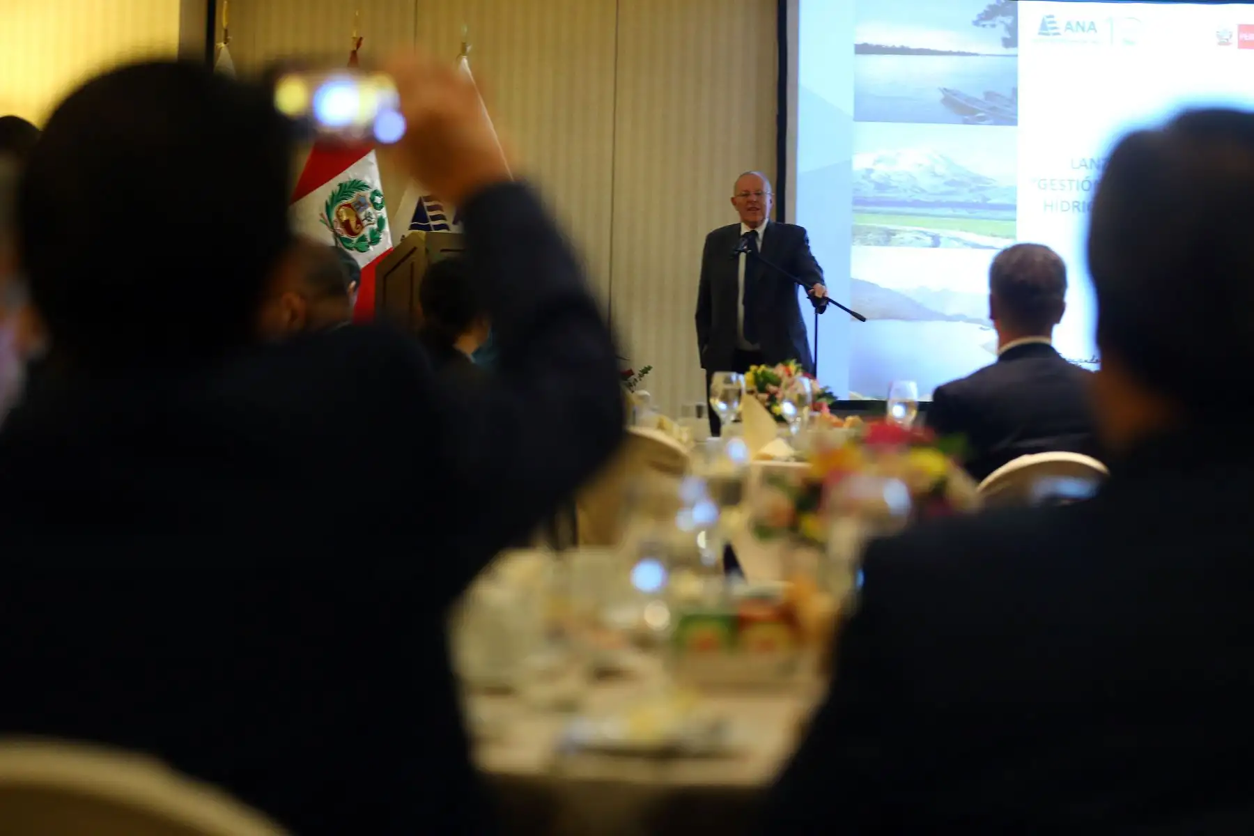 Presidente Kuczynski participa en la presentación del proyecto "Gestión Integrada de los Recursos Hídricos en Diez Cuencas - PGIRH". Foto: ANDINA/Prensa Presidencia.