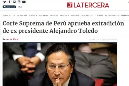 Prensa Internacional informa sobre aprobación de extradición del expresidente Alejandro Toledo. Foto: Captura.