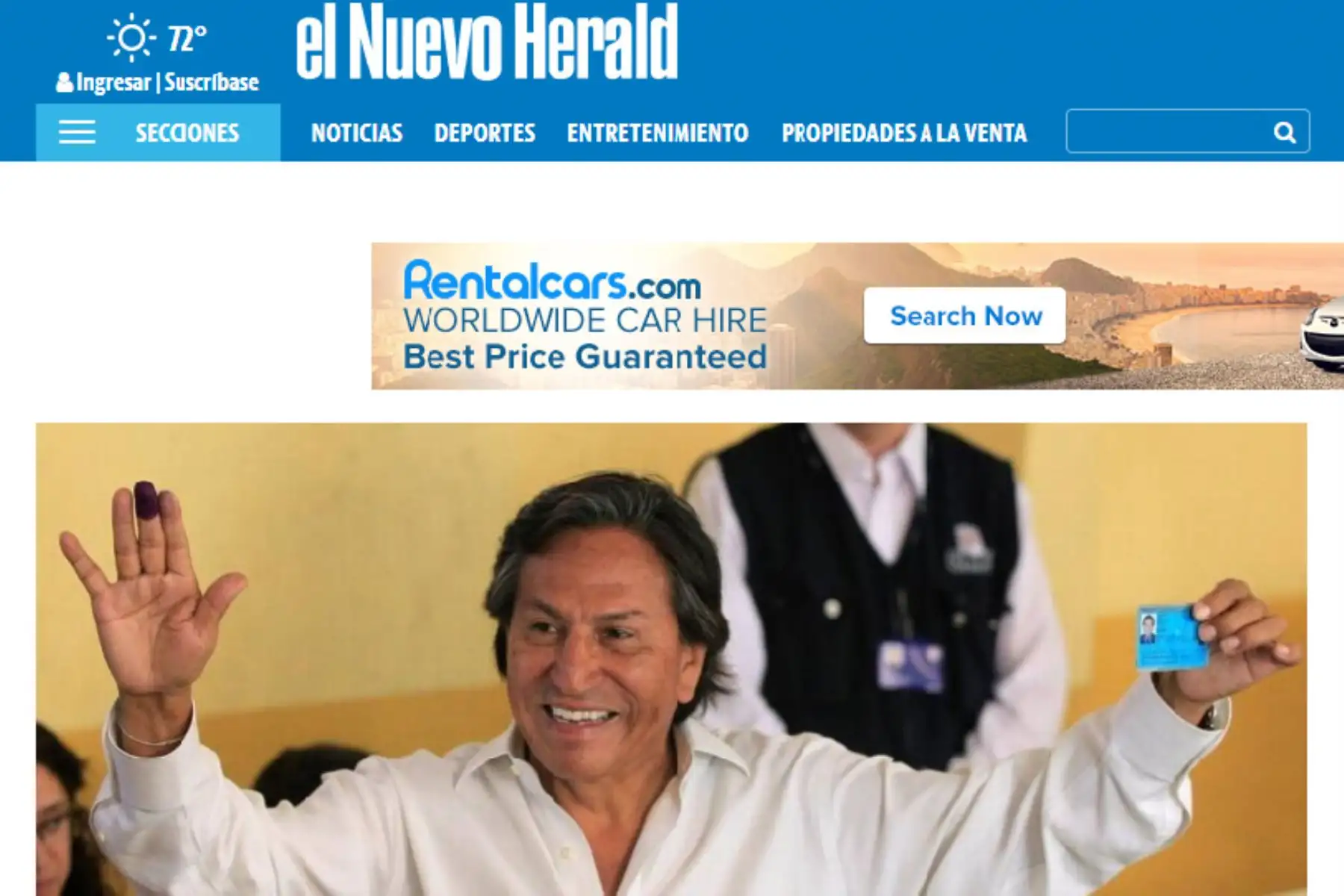 Prensa Internacional informa sobre aprobación de extradición del expresidente Alejandro Toledo. Foto: Captura.