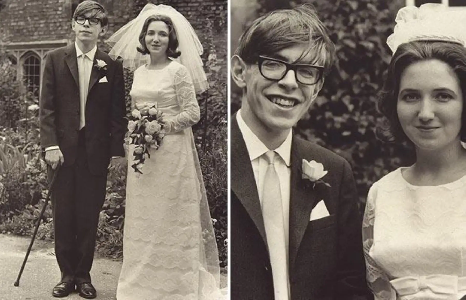 Primer Matrimonio de Stephen Hawking y Jane Hawking (él tiene 23 años).
