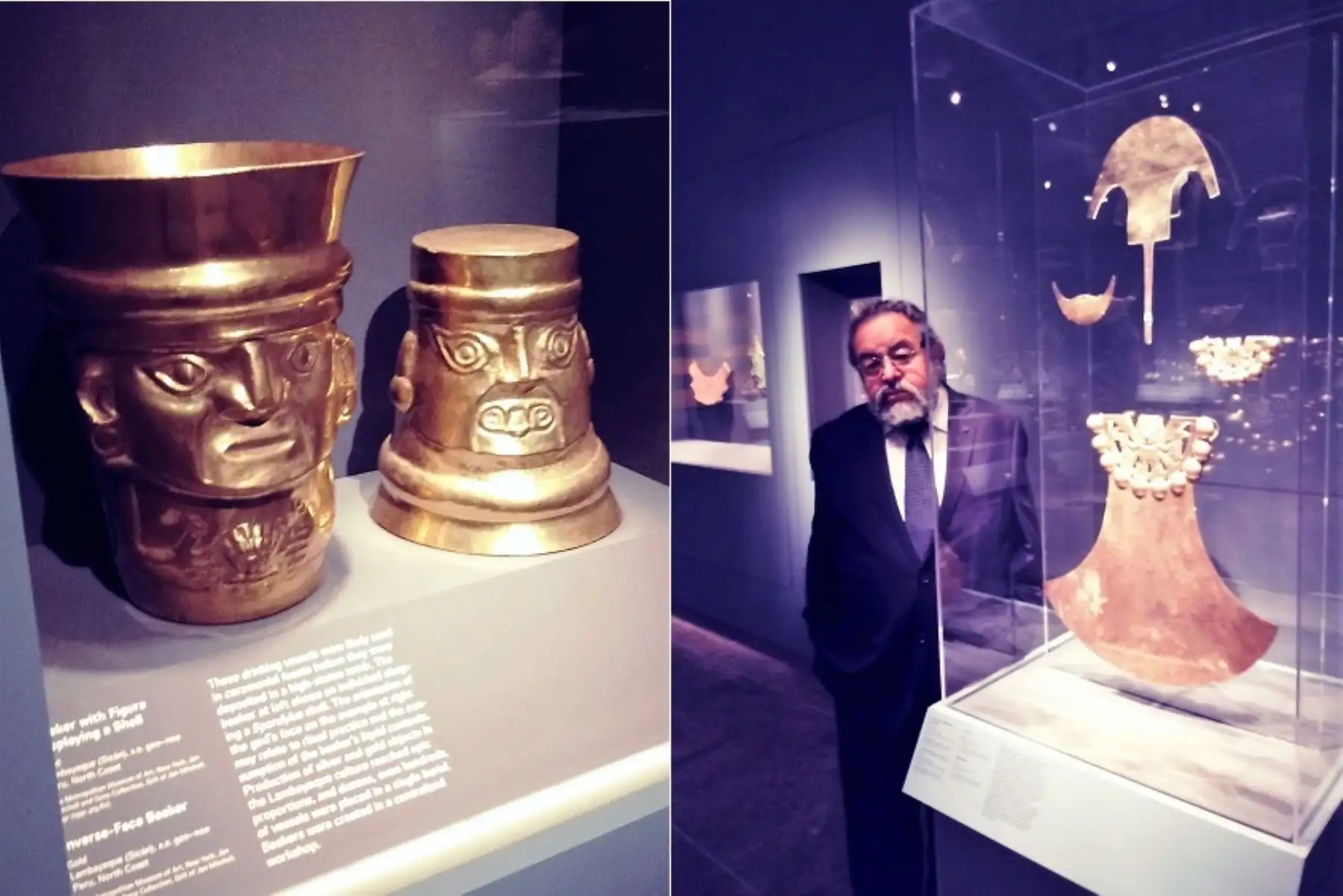 Joyas de Sacerdotisa de Chornancap y de Señor de Sipán se exhiben en Nueva York. ANDINA