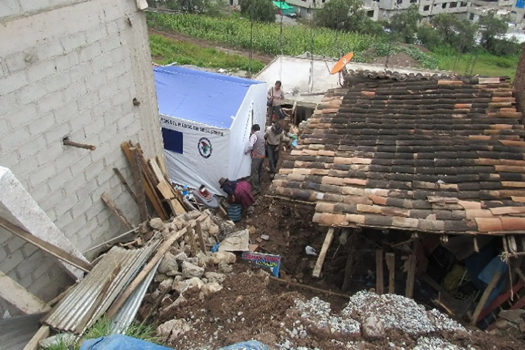 SE coordina ayuda humanitaria para damnificados y afectados .ANDINA/Difusión