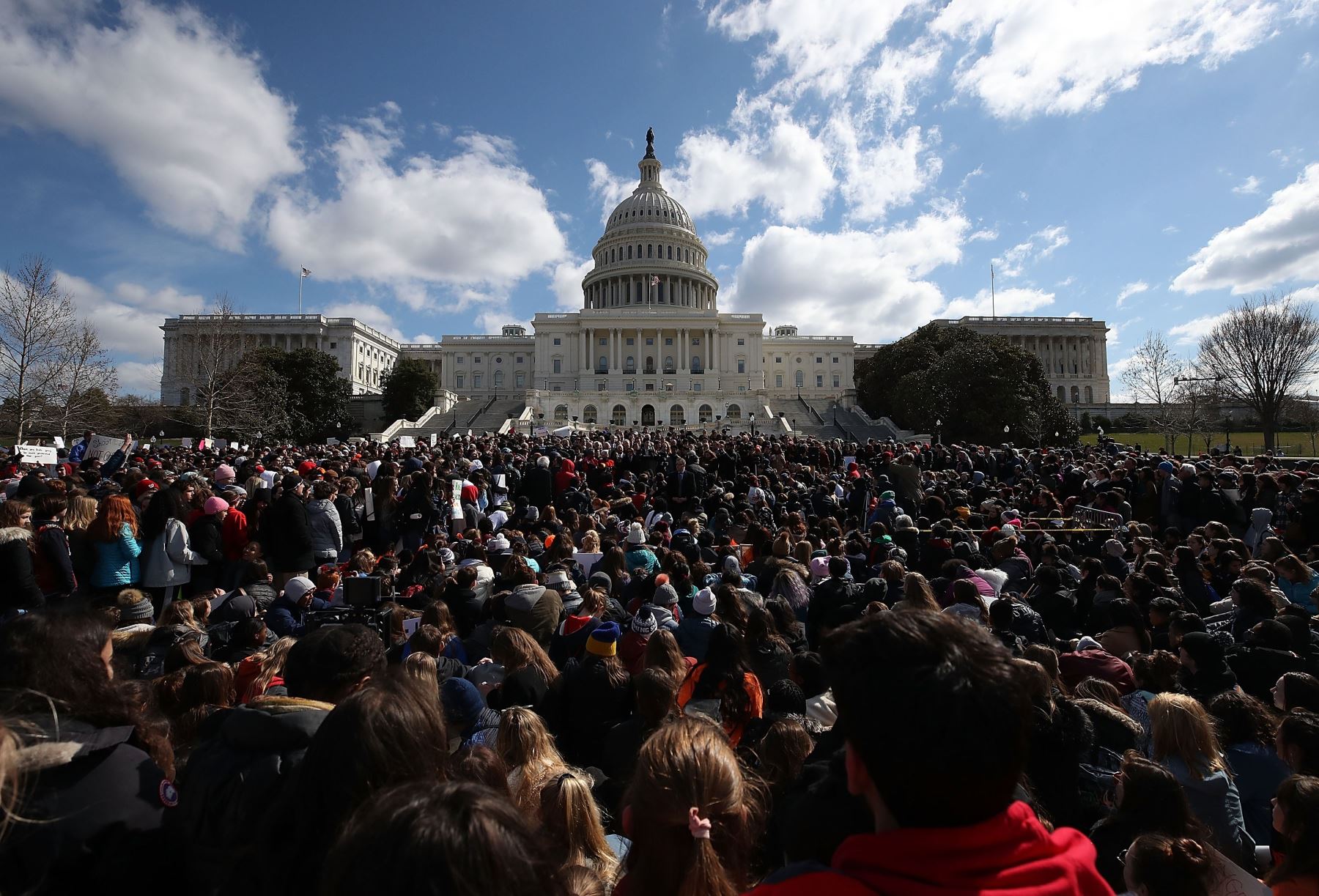 Marcha de estudiantes en Washington. Foto: AFP