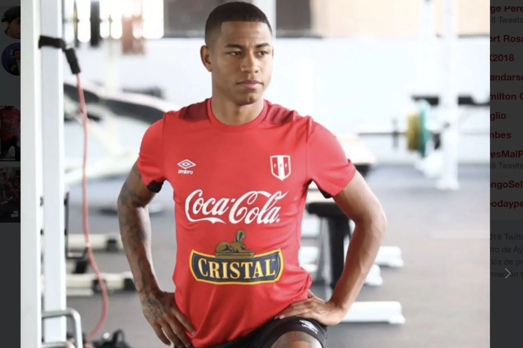 Andy Polo, entrena con la selección peruana.Foto:ANDINA/Twiter FPF
