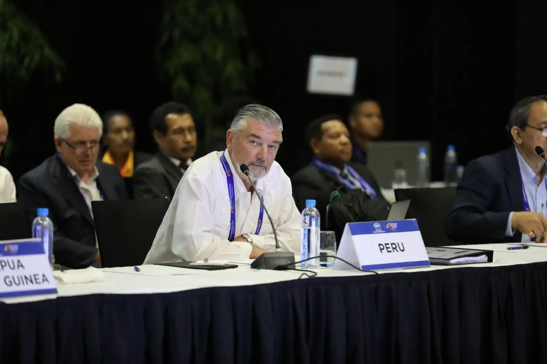 Jhon Leigh, director ejecutivo del Serfor, en reunión de Egilat..