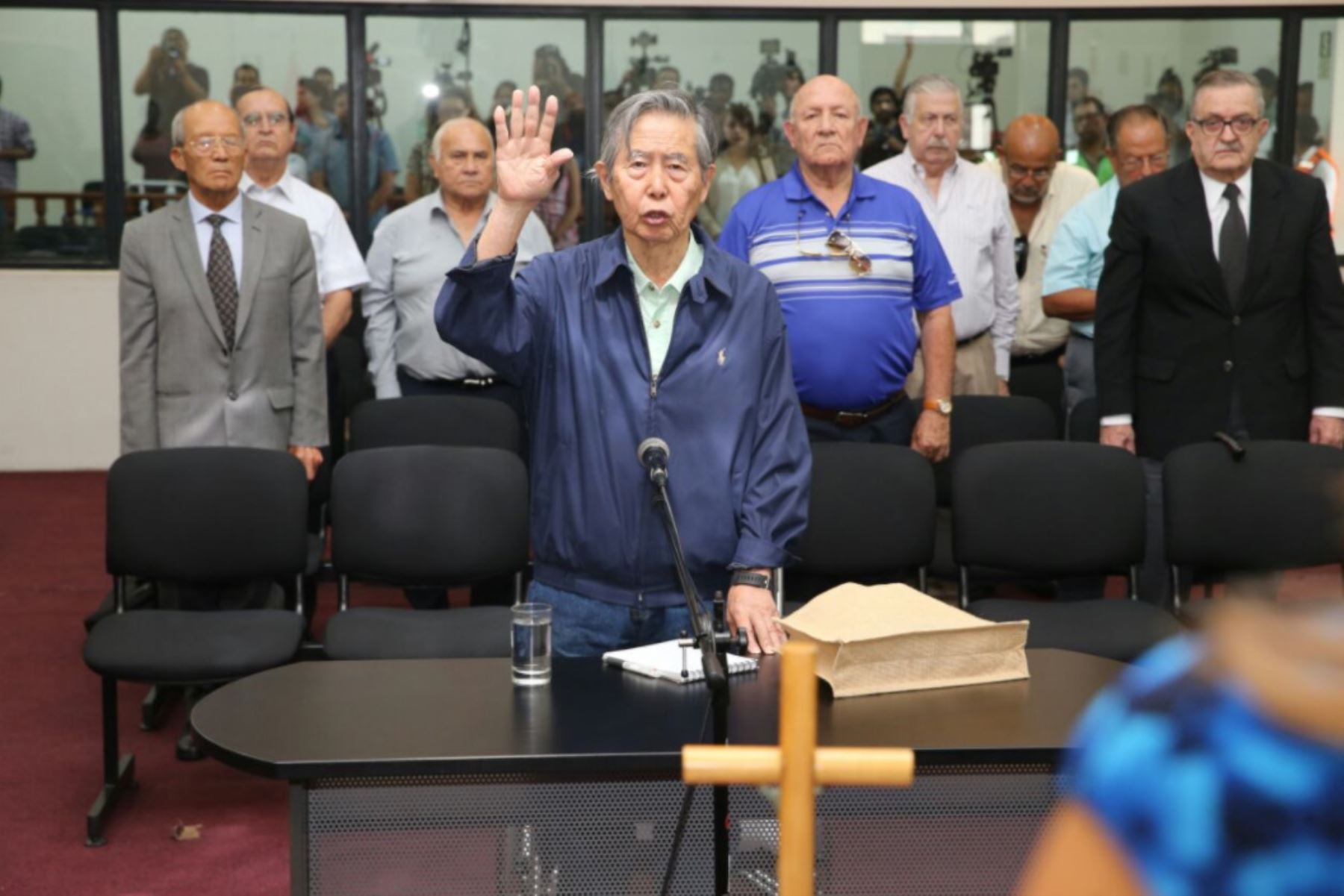 Alberto Fujimori dio su testimonio en audiencia por secuestro de Gorriti. Foto: Difusión.